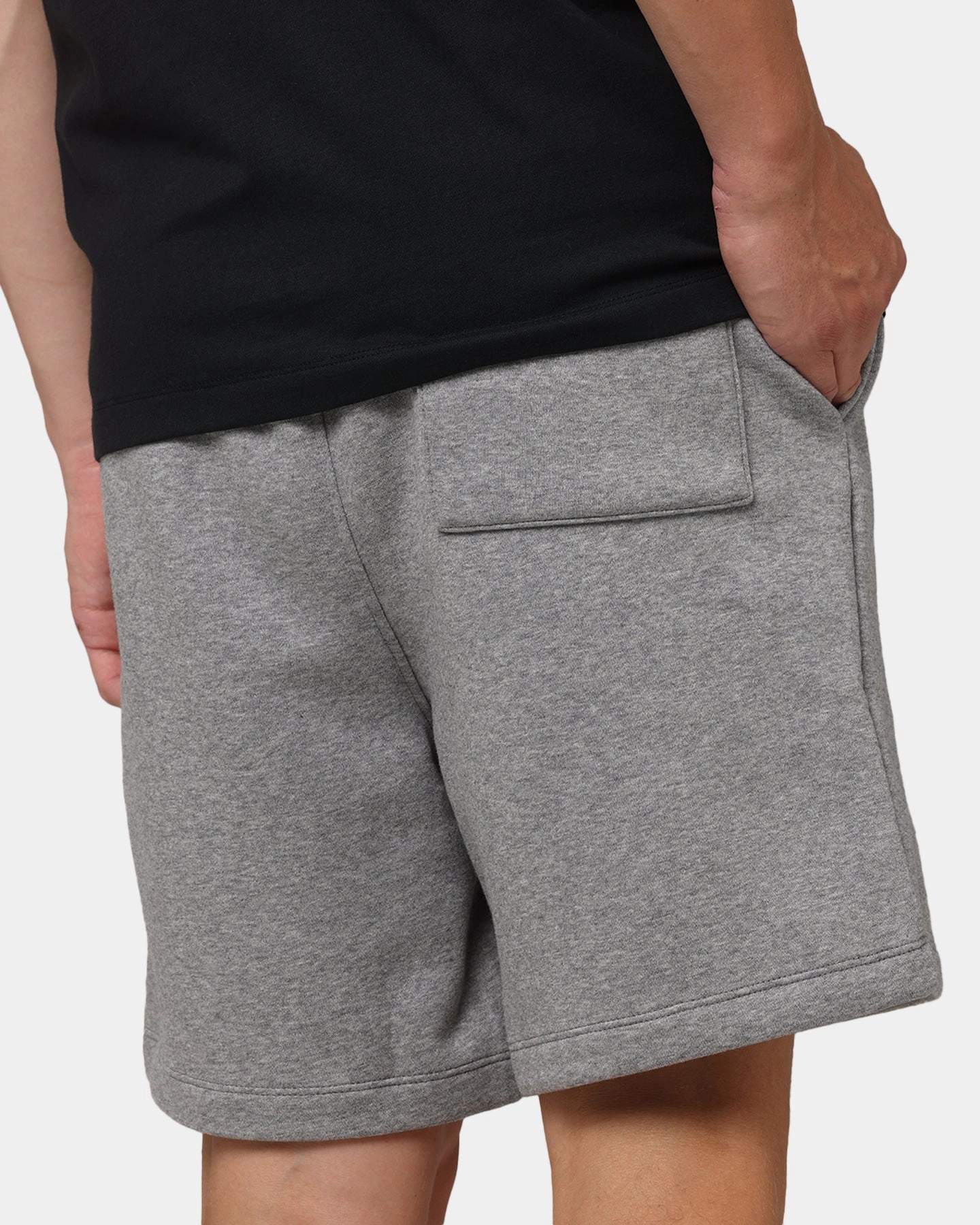 yoga clothing Jordan Brooklyn Fleece Shorts Carbon Heather/White