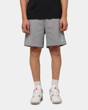 Jordan Brooklyn Fleece Shorts Carbon Heather/White Low Profile Closure System
