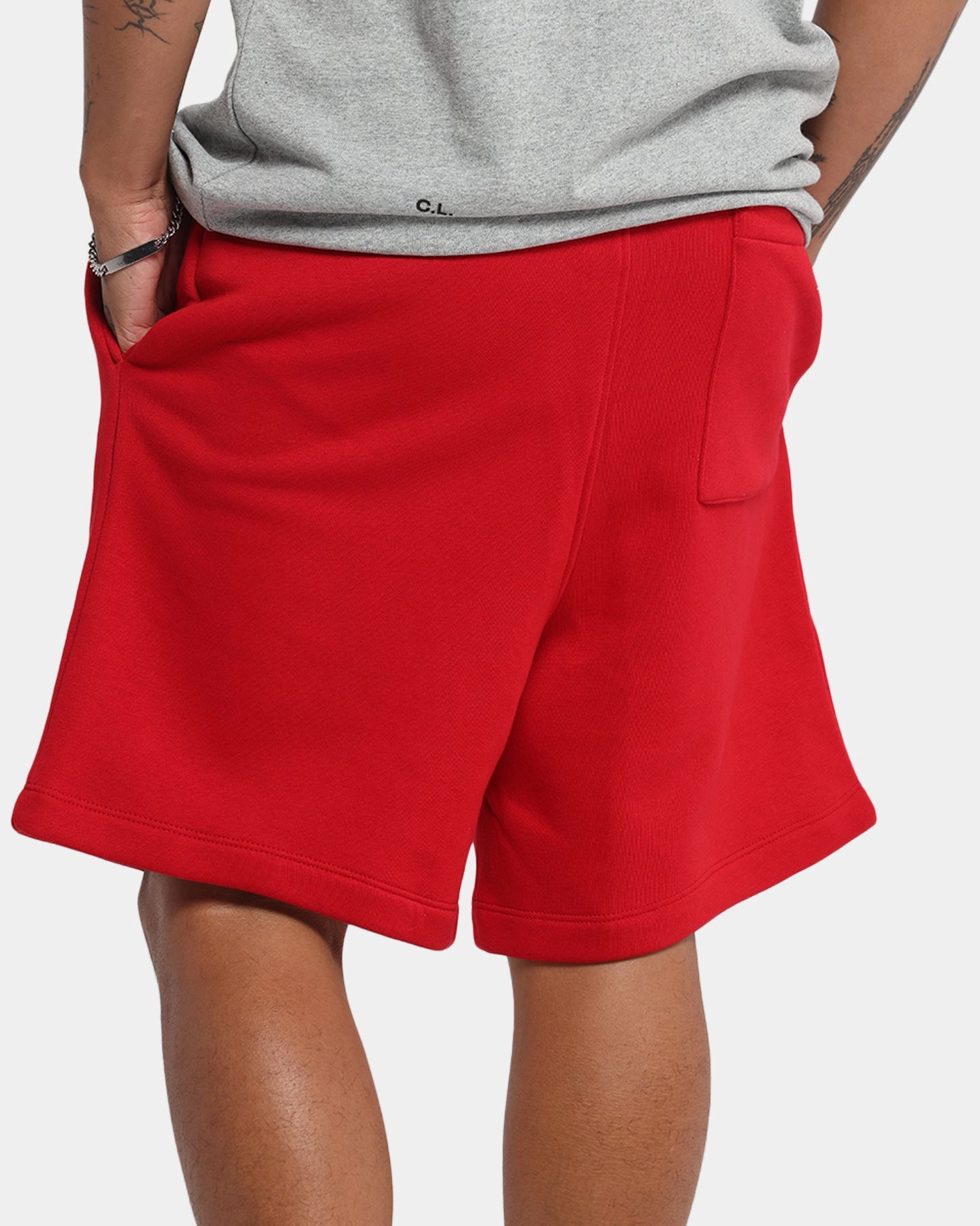 Jordan Brooklyn Fleece Shorts Gym Red/White yoga clothes Fastening Closure