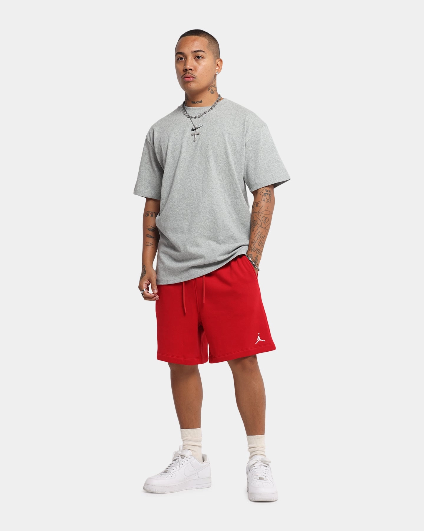 Jordan Brooklyn Fleece Shorts Gym Red/White Outdoor Layer