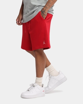 Regular Fit Non Slip Inner Grip Jordan Brooklyn Fleece Shorts Gym Red/White