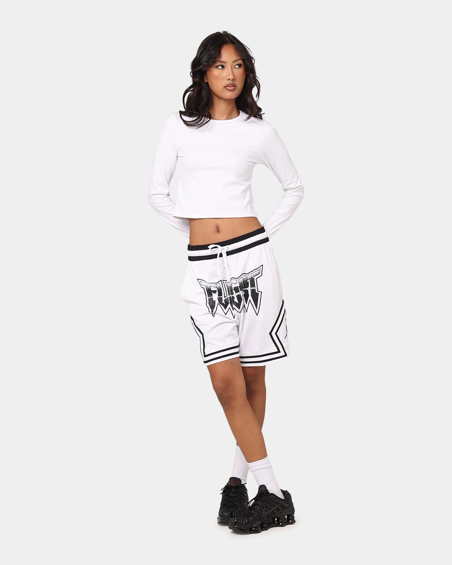 Jordan Dri-Fit Diamond Shorts White/Black kids
