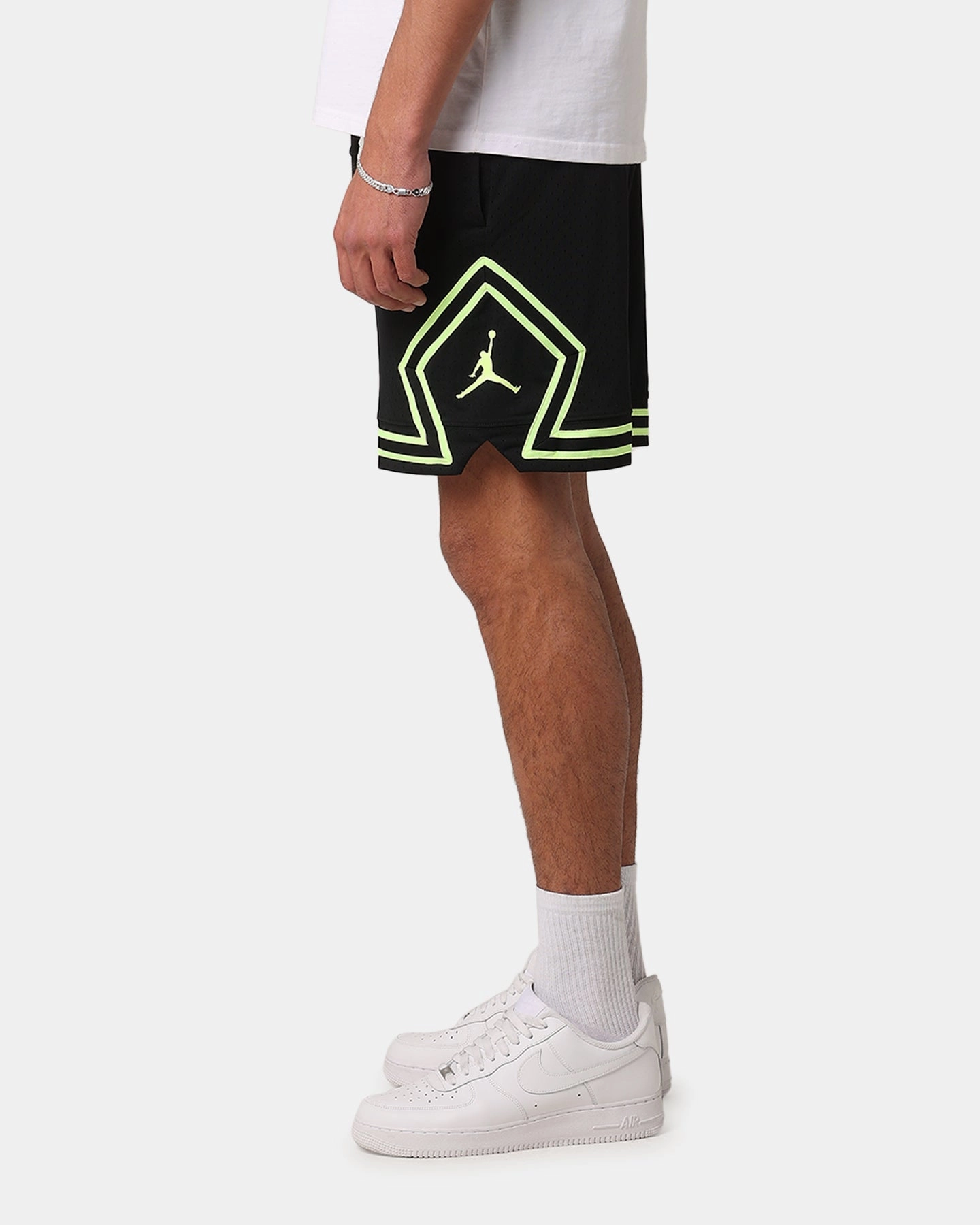 Jordan Dri-FIT Sport Diamond Shorts Black/Volt Glow shrink-resistant Water resistant coating