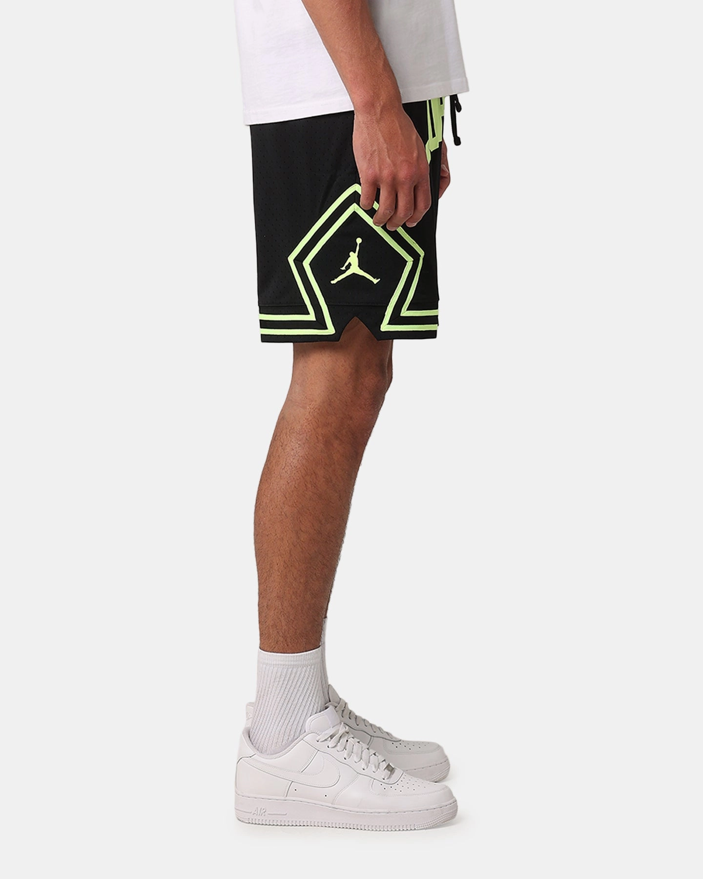 Jordan Dri-FIT Sport Diamond Shorts Black/Volt Glow education industry