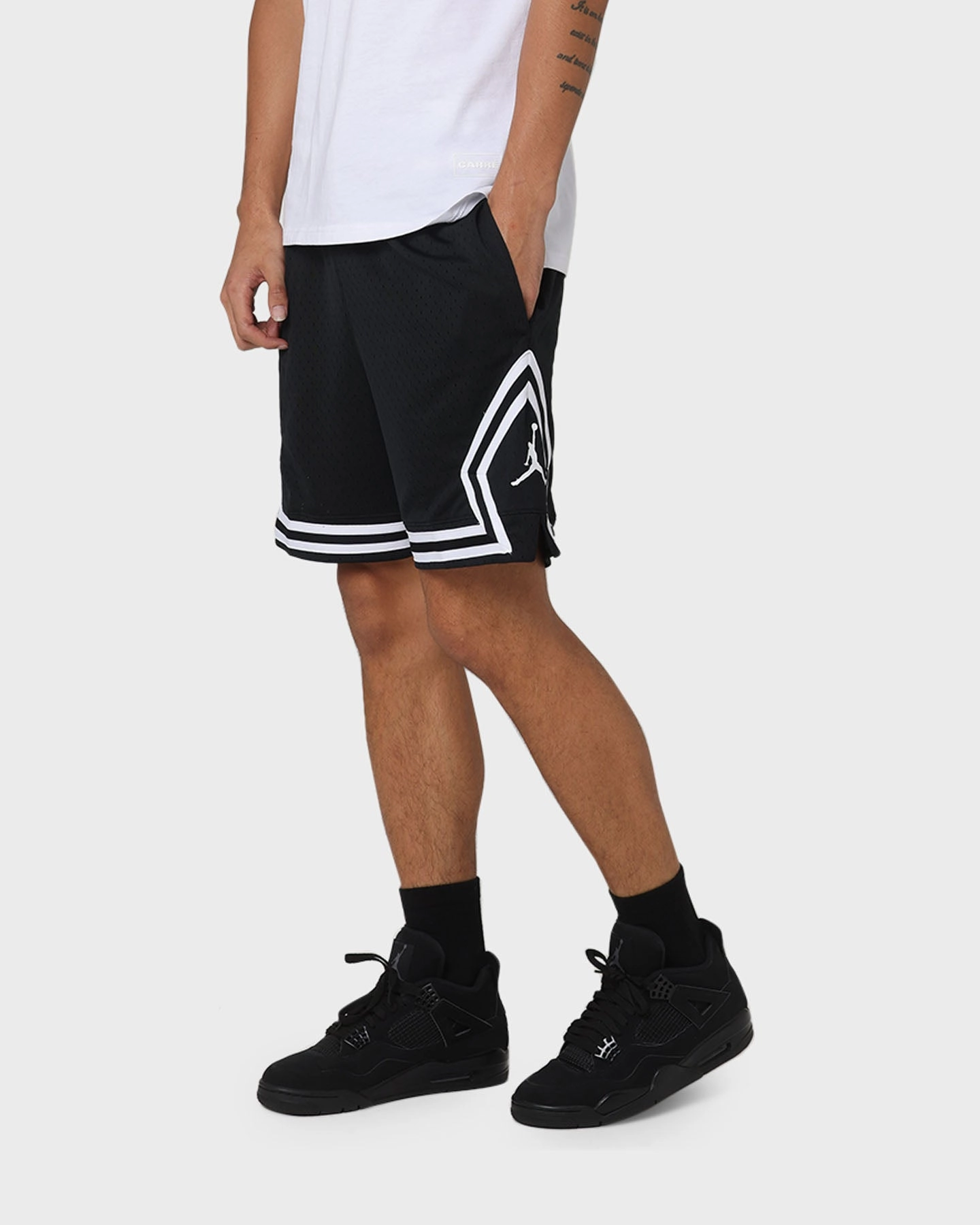 Tagless label cool tones Jordan Dri-FIT Sport Diamond Shorts Black/White