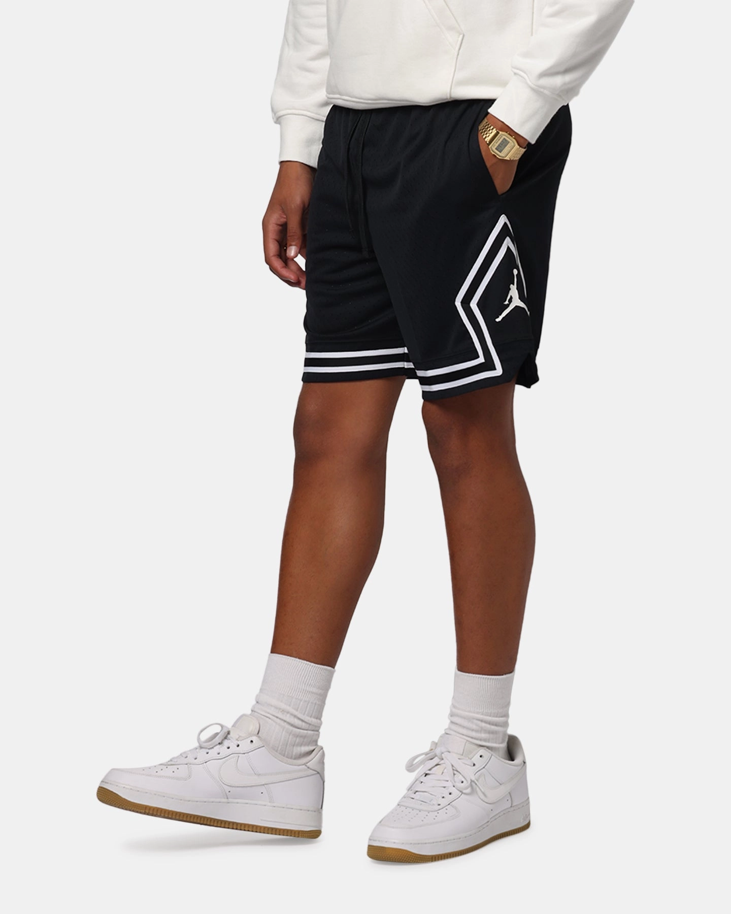 Jordan Dri-FIT Sport Diamond Shorts Black/White/White Clean Aesthetic