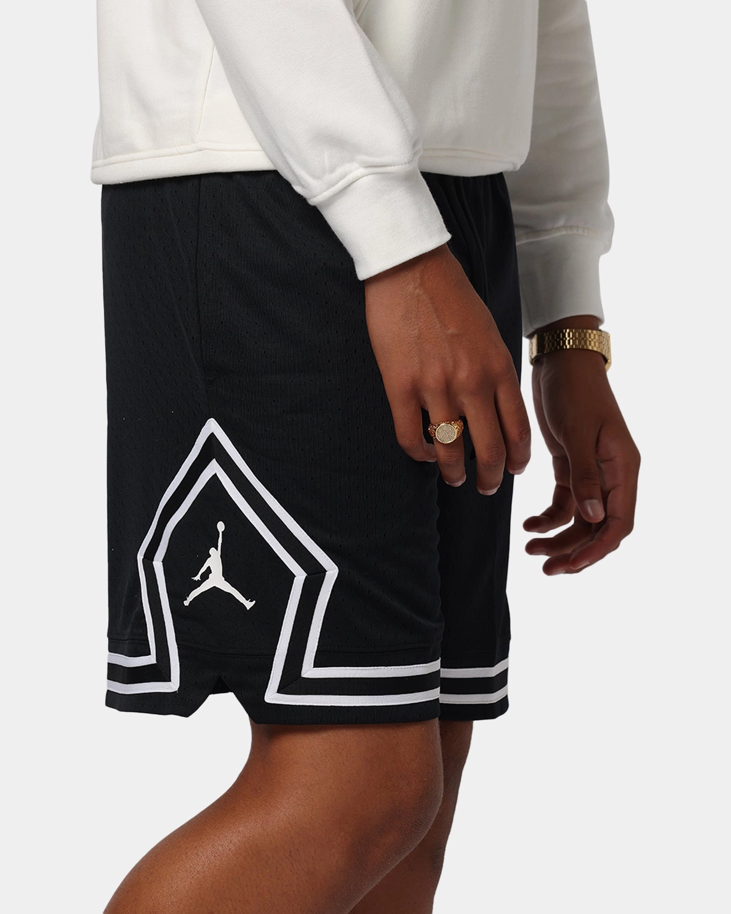 hypoallergenic material Jordan Dri-FIT Sport Diamond Shorts Black/White/White