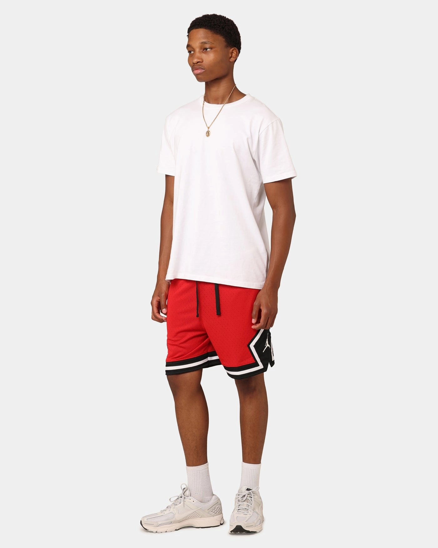 Stretchable Waistband Jordan Dri-FIT Sport Diamond Shorts Gym Red/Black