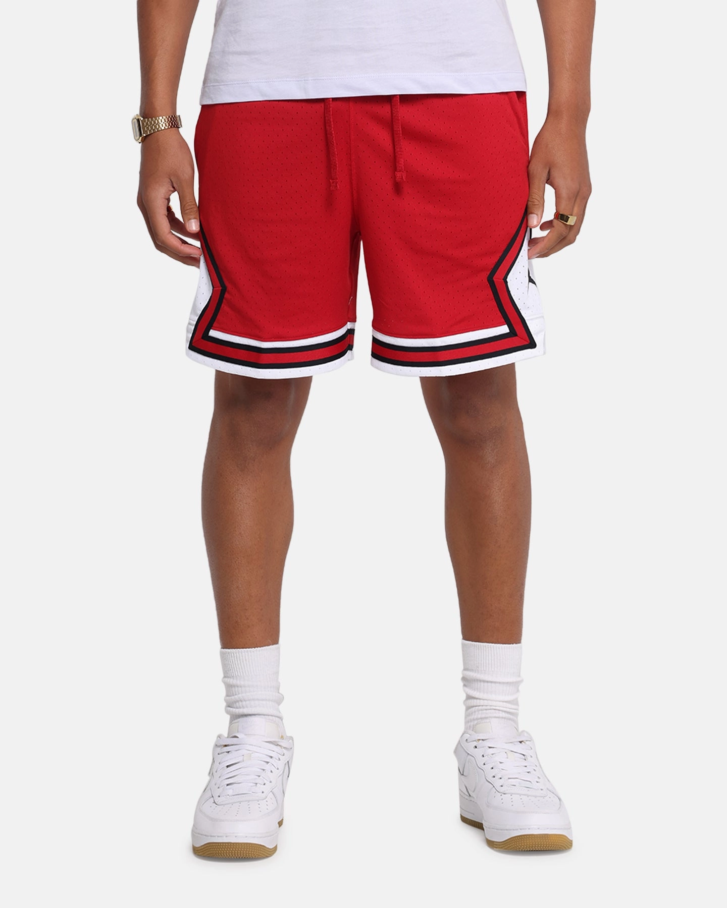 Smooth Texture Travel Light Jordan Dri-FIT Sport Diamond Shorts Gym Red/White