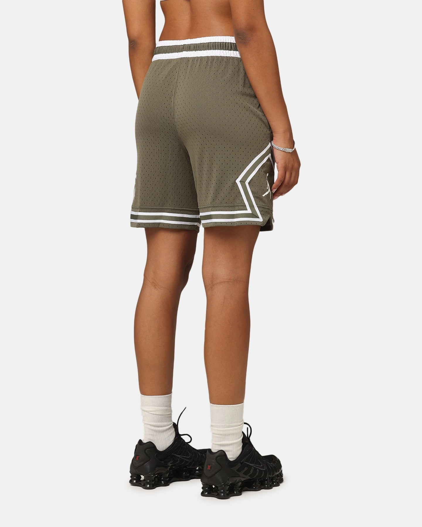 Snag Free Fabric Technology Jordan Dri-FIT Sport Diamond Shorts Medium Olive/White