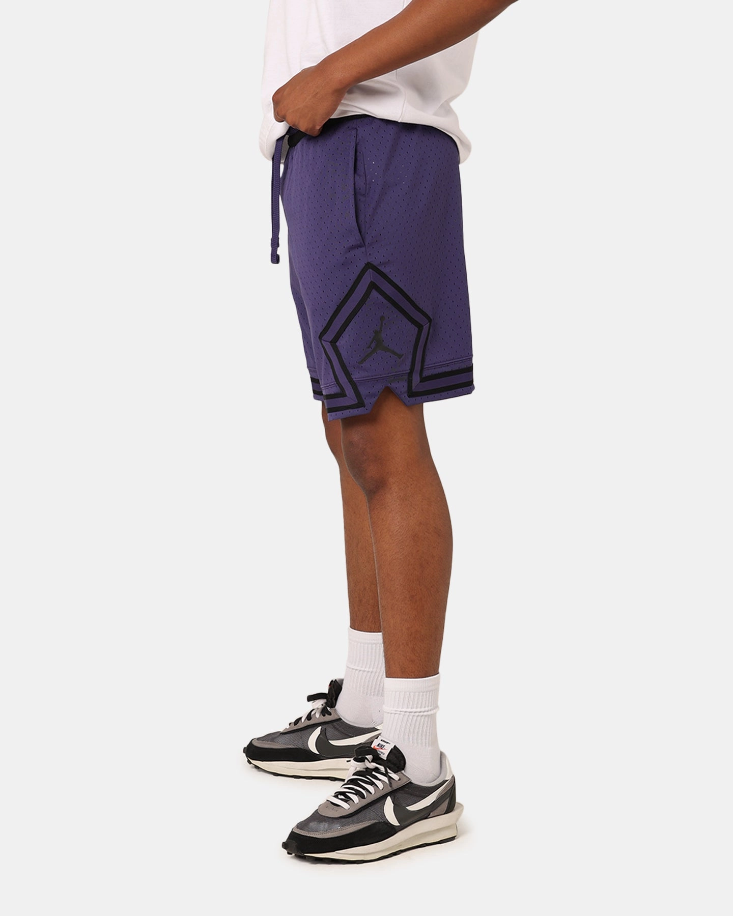 Fade Resistant Material Urban Style Jordan Dri-FIT Sport Diamond Shorts Sky J Purple/Black