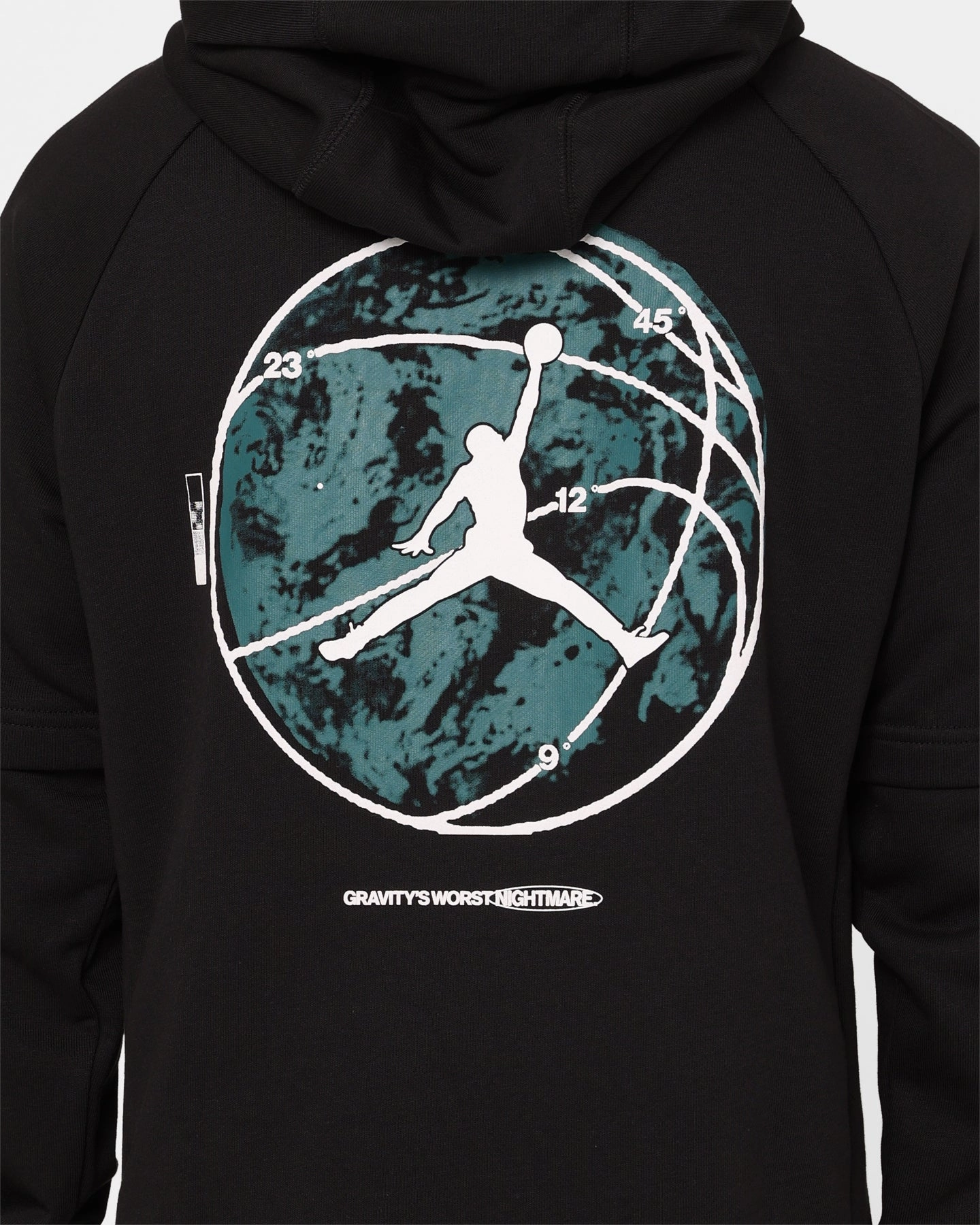 Jordan Dri-FIT Sport Graphic Fleece Pullover Hoodie Black/White/Sky train journey