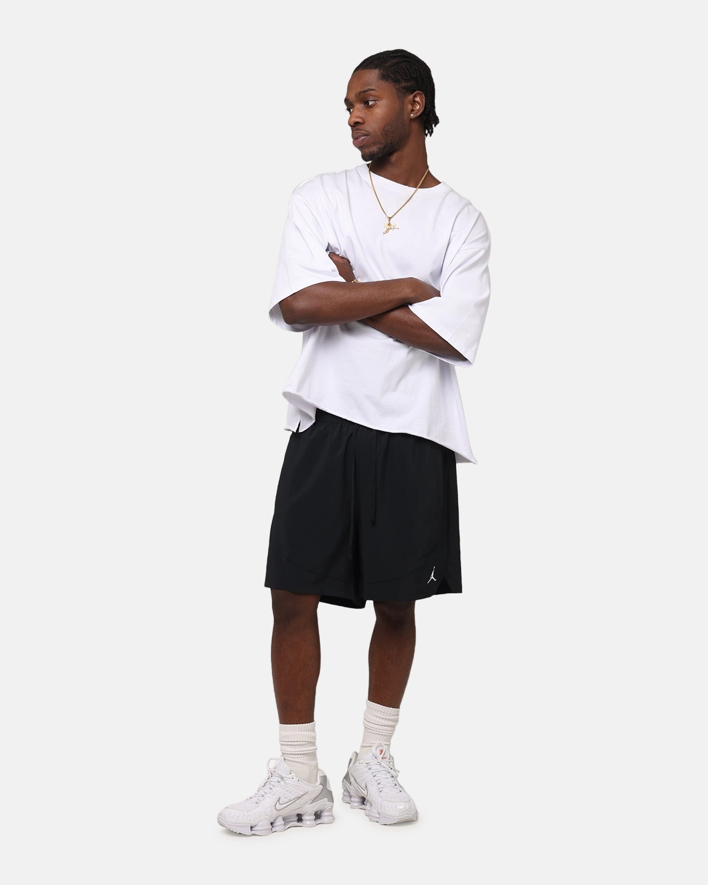 Static Free Finish Quick Dry Technology Jordan Dri-FIT Woven Shorts Black/White