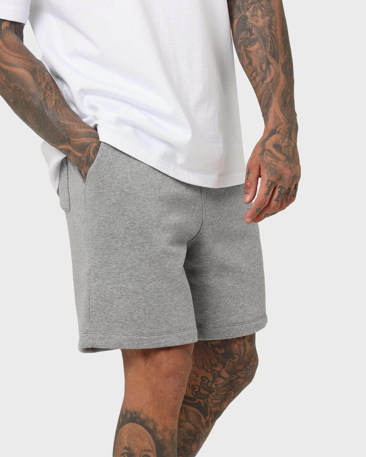 Jordan Essential Fleece Shorts Carbon Heather No Slip Grip
