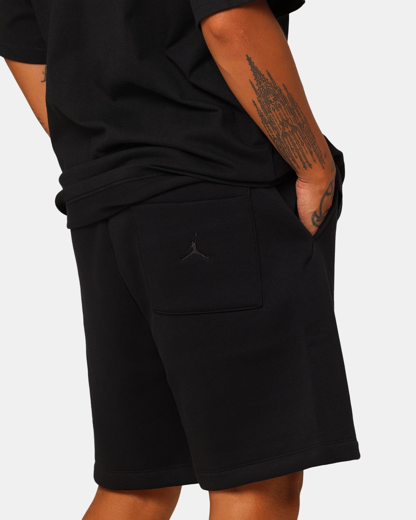 Ripstop Material Jordan Essentials Brooklyn Fleece Harbour Shorts Black/White