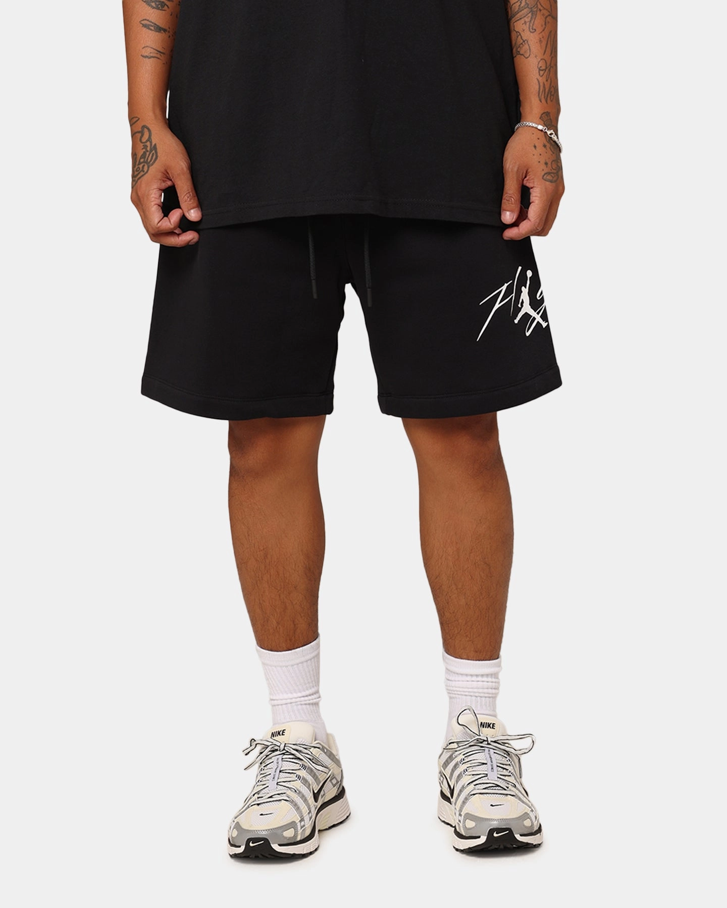 High Durability Blend Chic Comfort Jordan Essentials Brooklyn Fleece Harbour Shorts Black/White