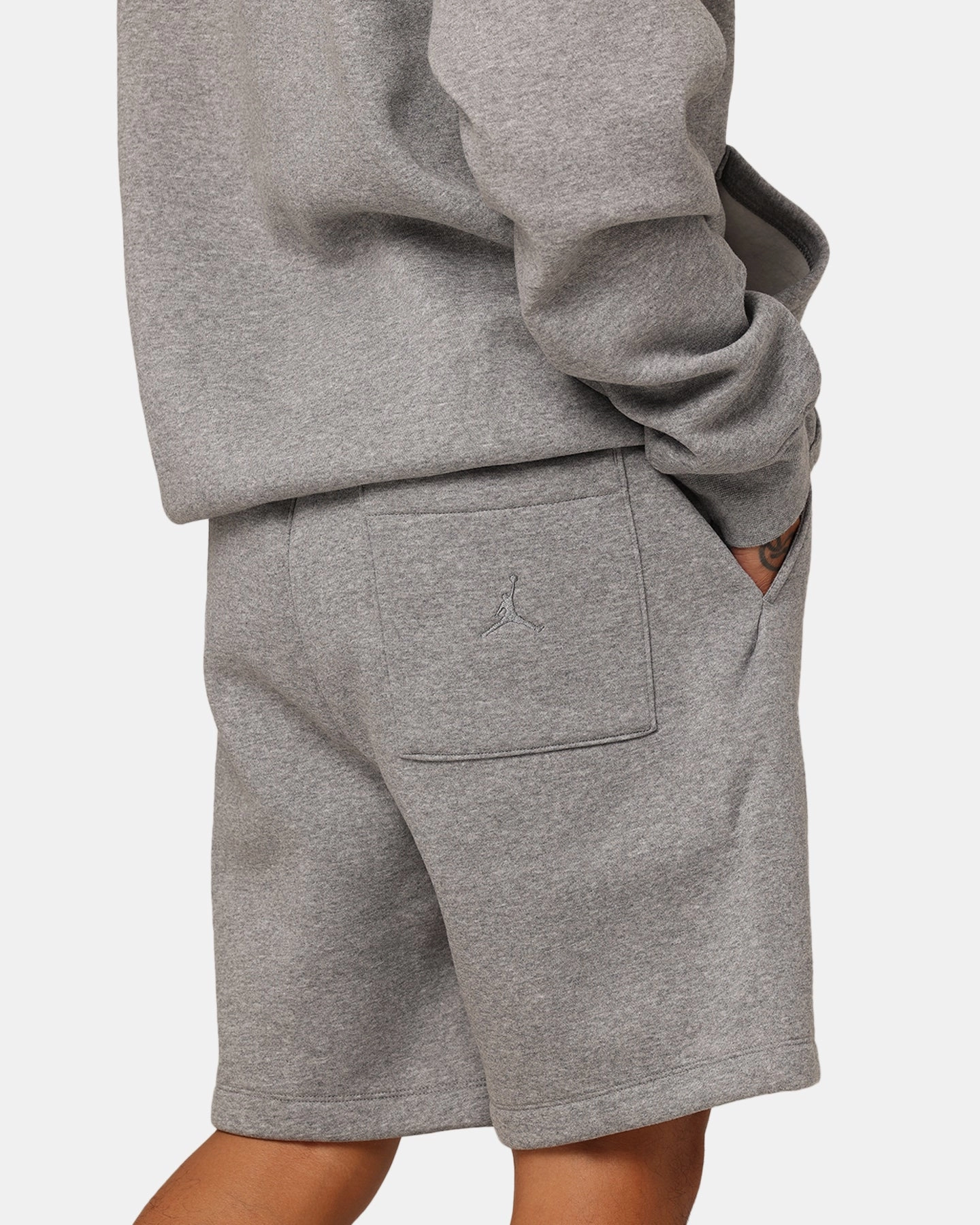 Jordan Essentials Brooklyn Fleece Harbour Shorts Carbon Heather Casual Look