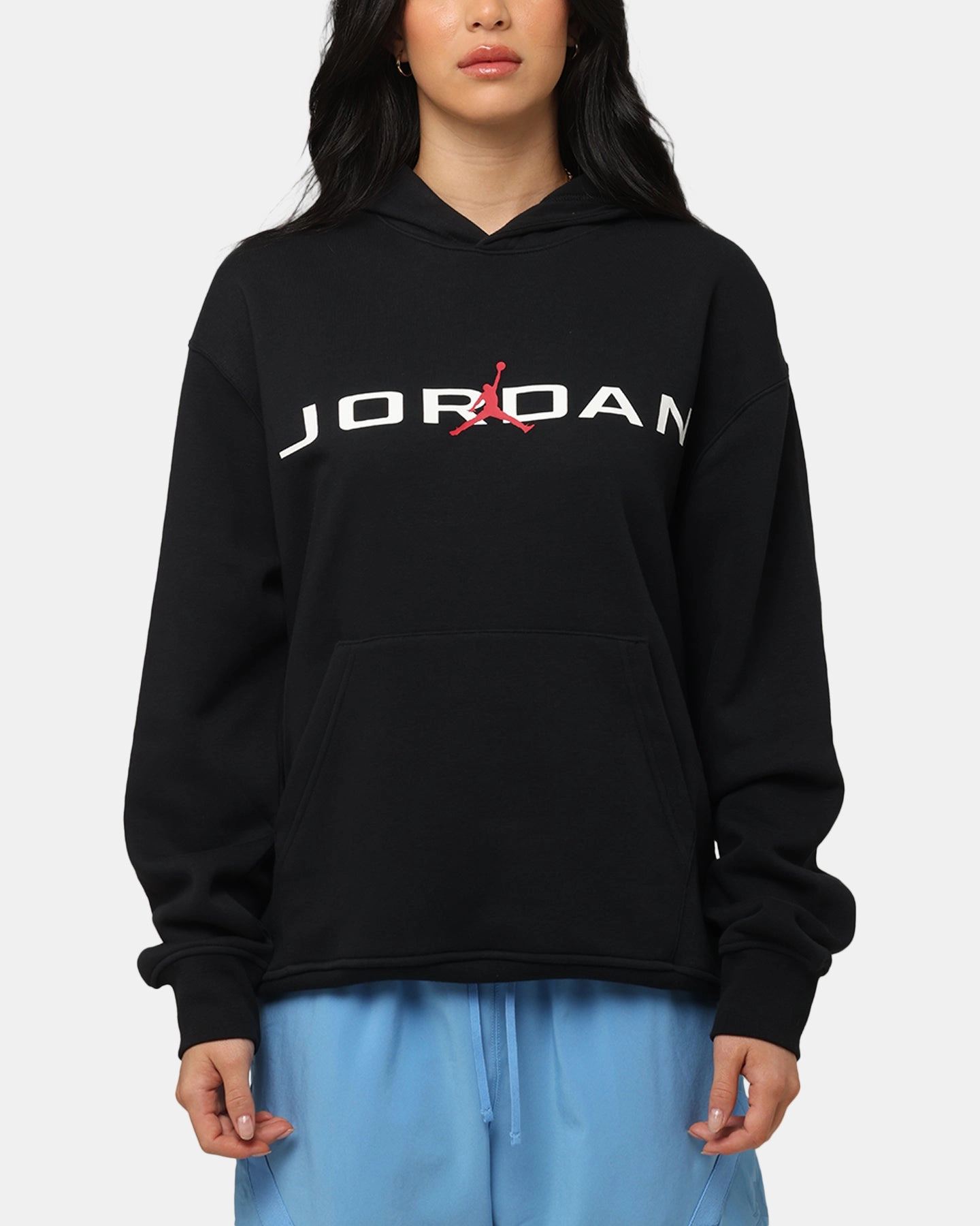 Jordan Essentials Fleece Air Stretch Hoodie Black Bright Colors Cozy Energy