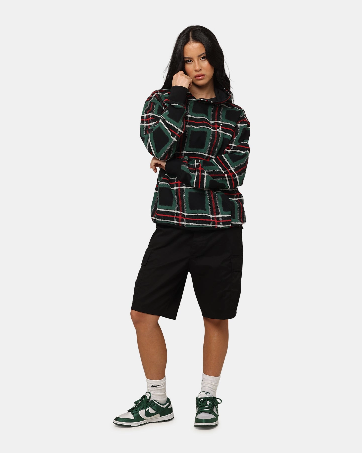 Opinion Bronzer Jordan Essentials Holiday Fleece Pullover Hoodie Black/Sail