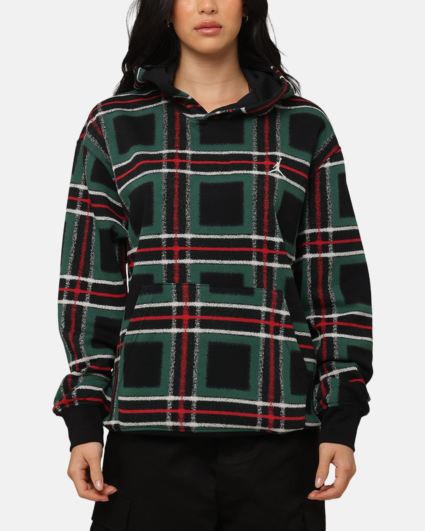 Jordan Essentials Holiday Fleece Pullover Hoodie Black/Sail Urban Style Mousse