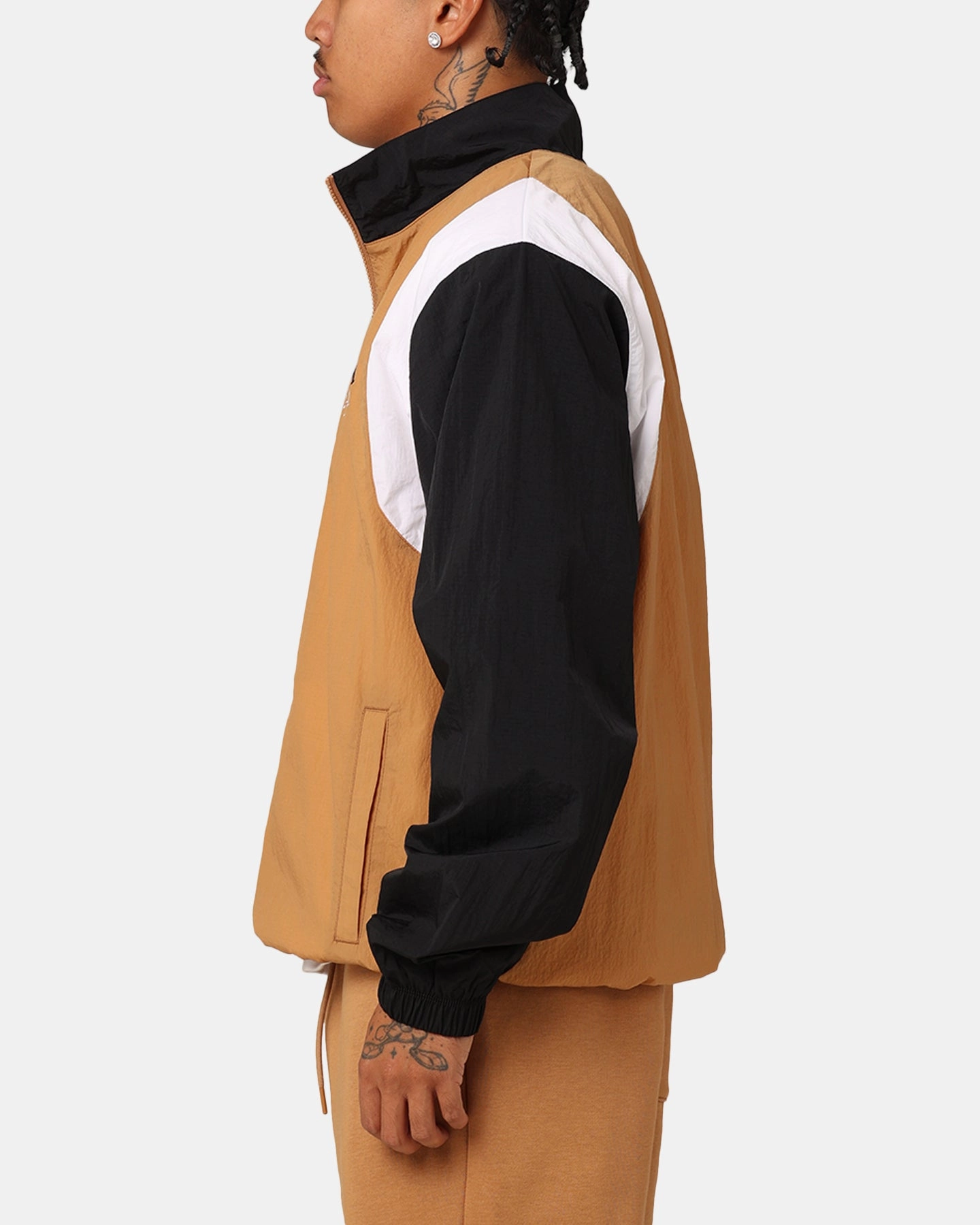 Elderly Jordan Essentials Jacket Dark Brown/White