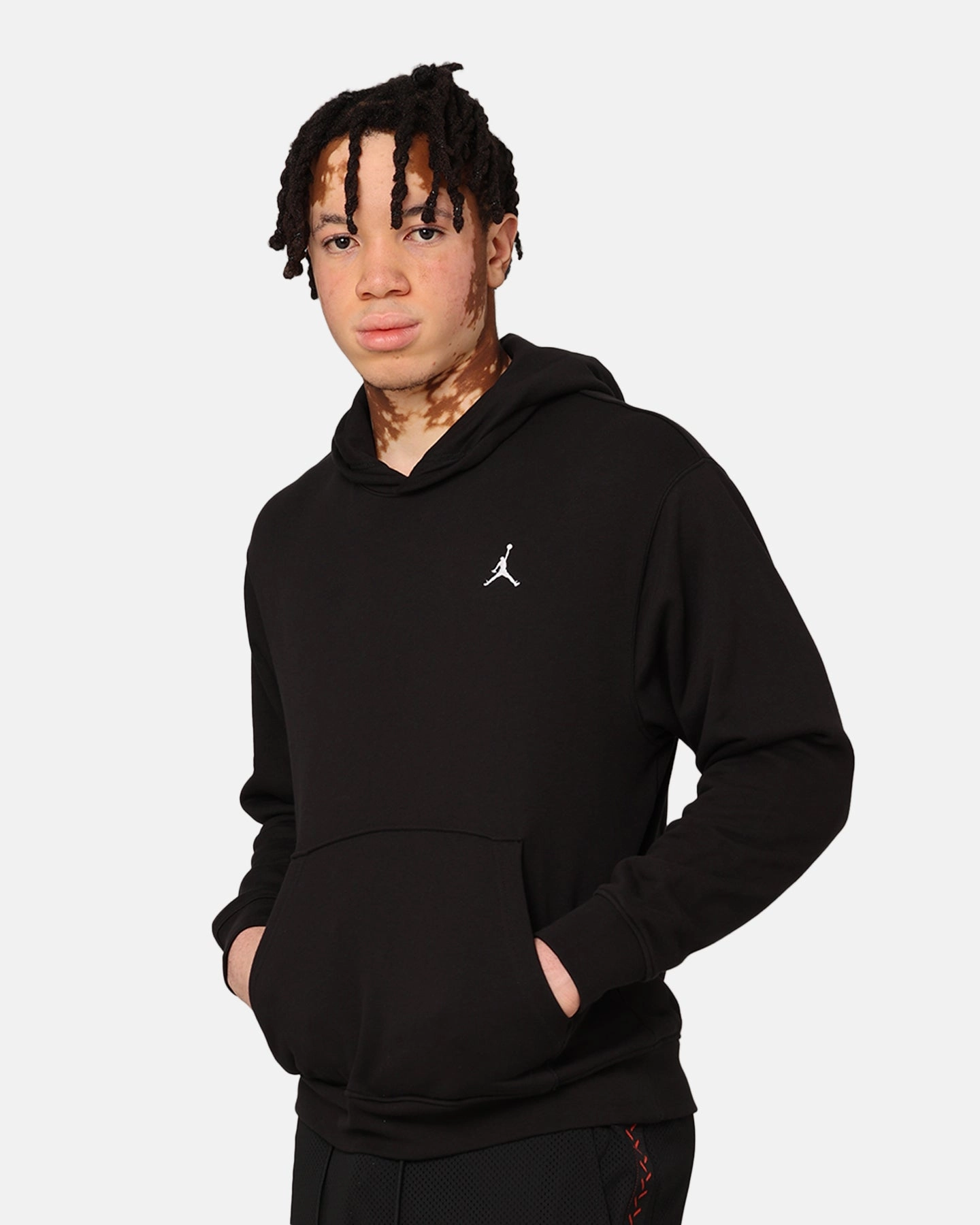 Jordan Essentials Loopback Fleece Pullover Hoodie Black/Black/White HeatRegulating professional