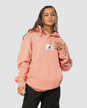 Jordan Essentials Statement Fleece Hoodie Light Madder Root Zipper Closure