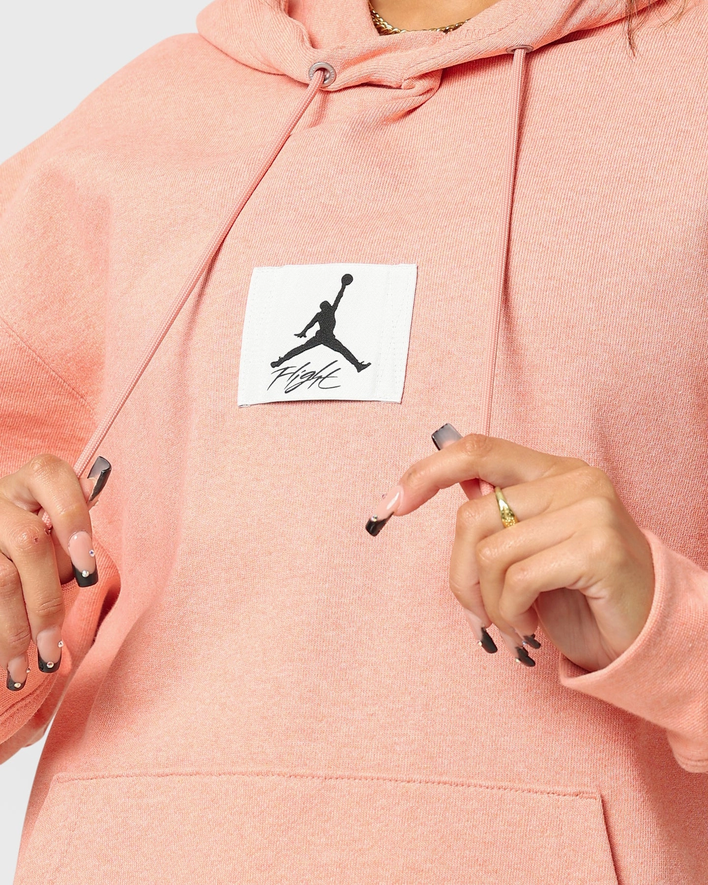 Loose-fit Gray Jordan Essentials Statement Fleece Hoodie Light Madder Root