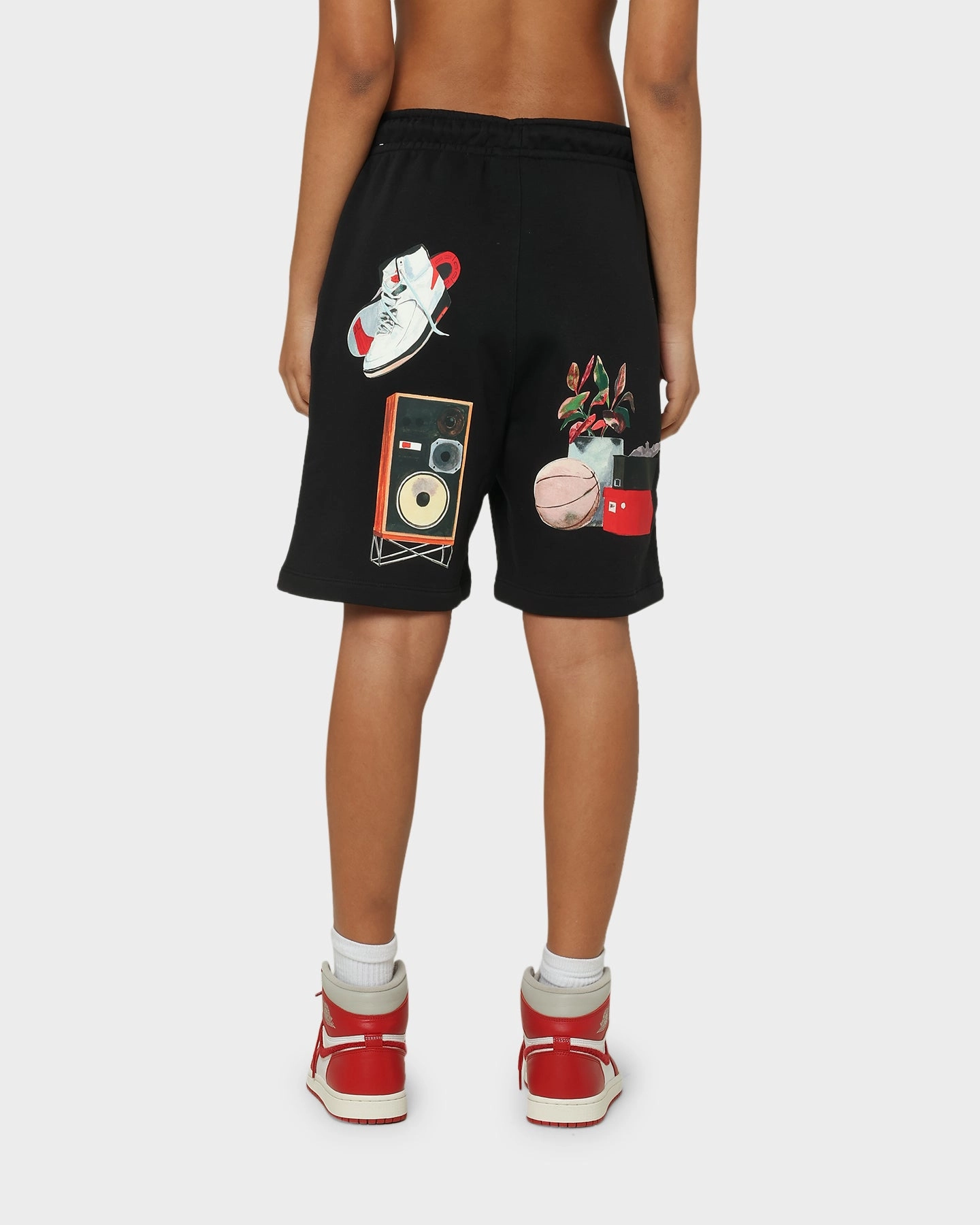 Sports Comfort Jordan Flight Artist Series Fleece Shorts Black/Sail