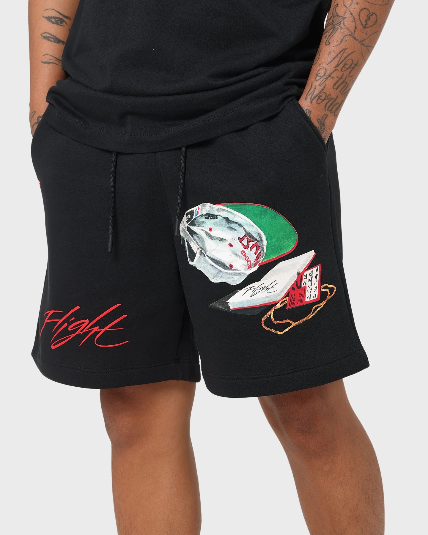 Jordan Flight Artist Series Fleece Shorts Black/Sail snowboarding apparel