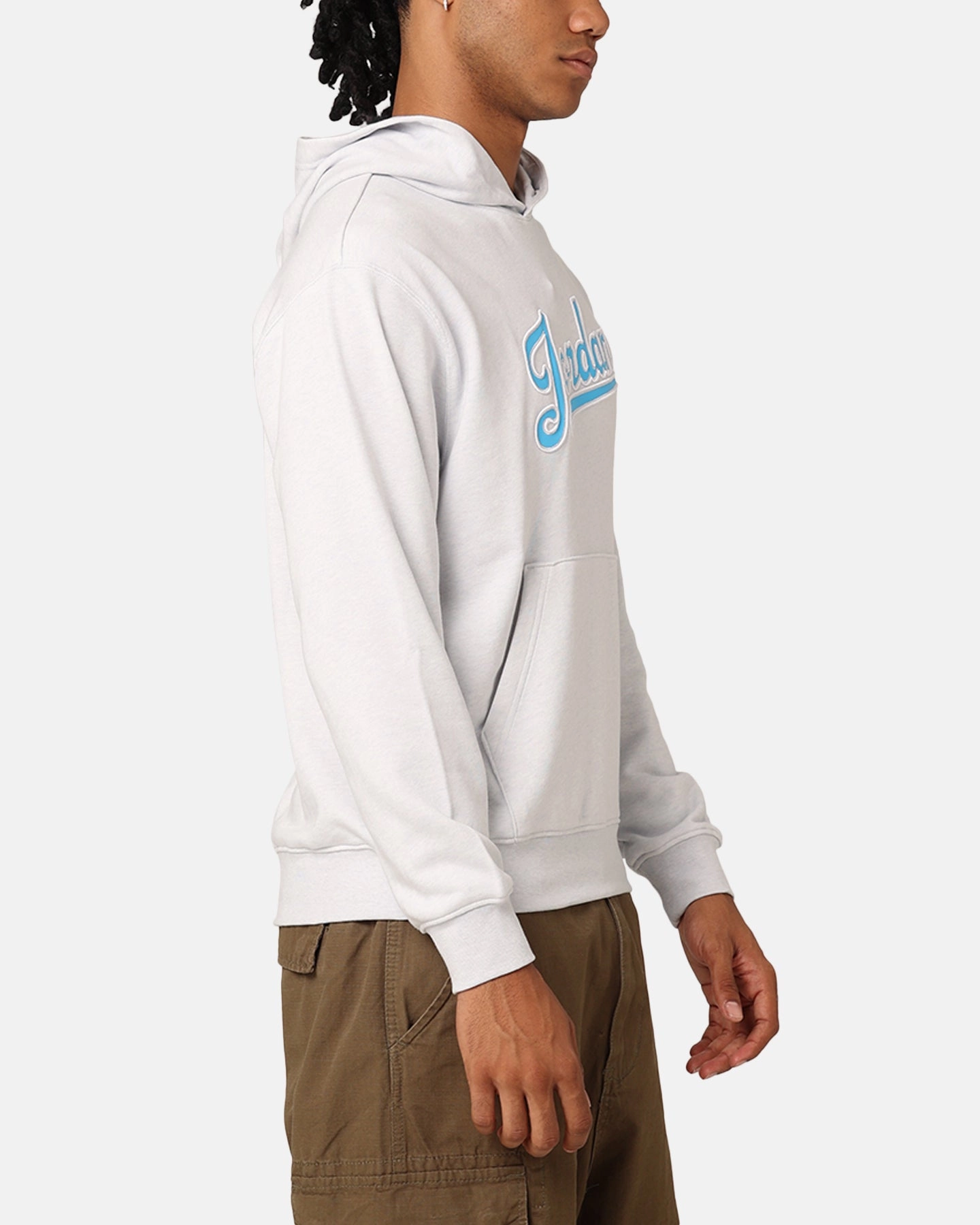 Jordan Flight MVP Fleece Pullover Hoodie Pure Platinum Durable Zipper