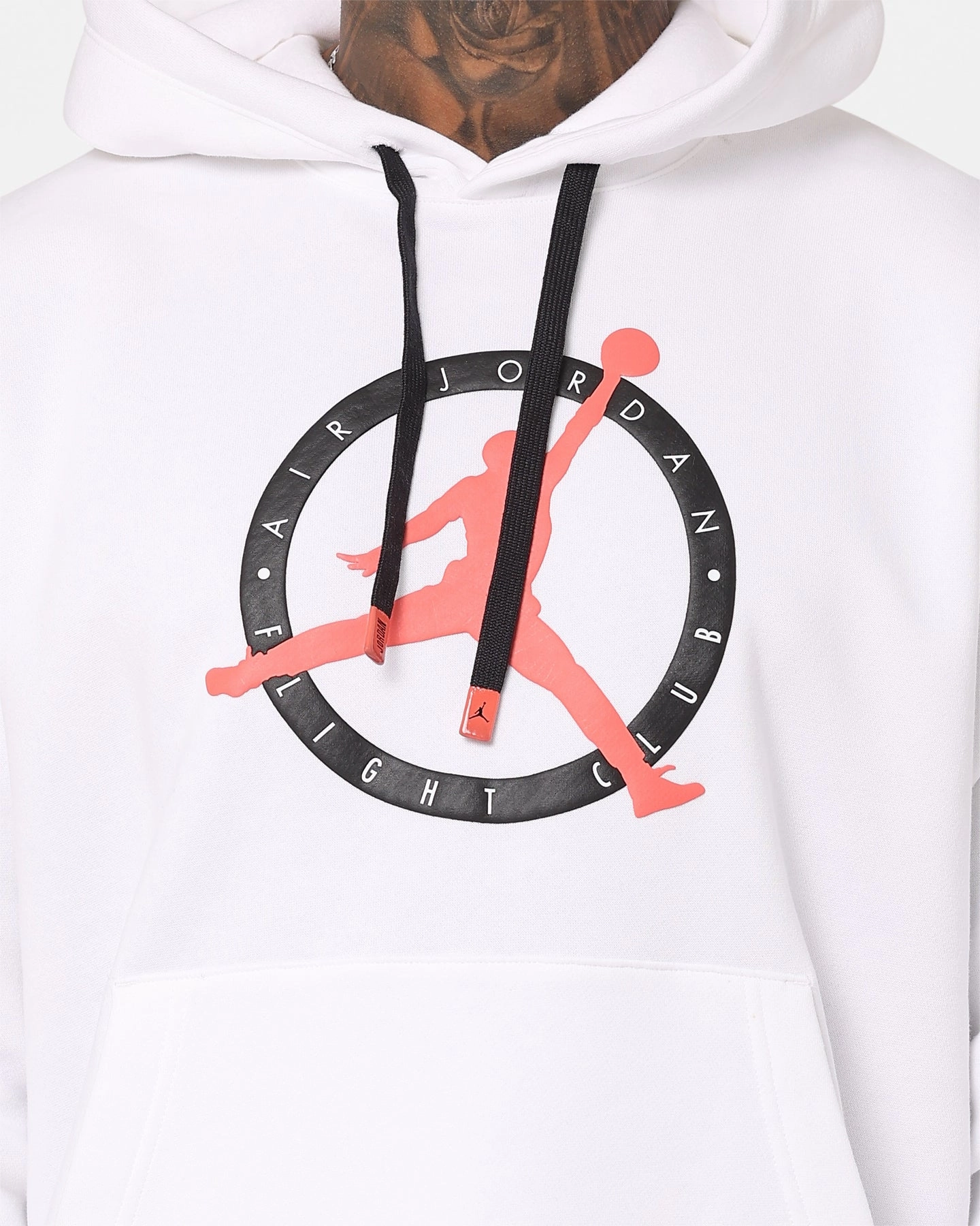 Lightweight Waterproof Simple Layer Jordan Flight MVP Graphic Fleece Pullover Hoodie White