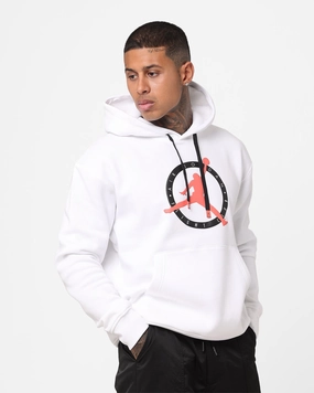 Opportunity Modern Look Jordan Flight MVP Graphic Fleece Pullover Hoodie White