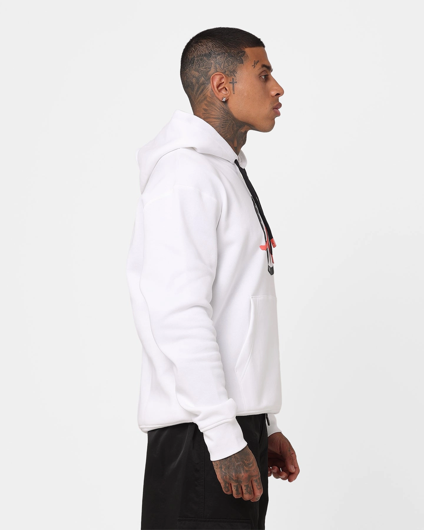 Panama Windbreaker Style Jordan Flight MVP Graphic Fleece Pullover Hoodie White