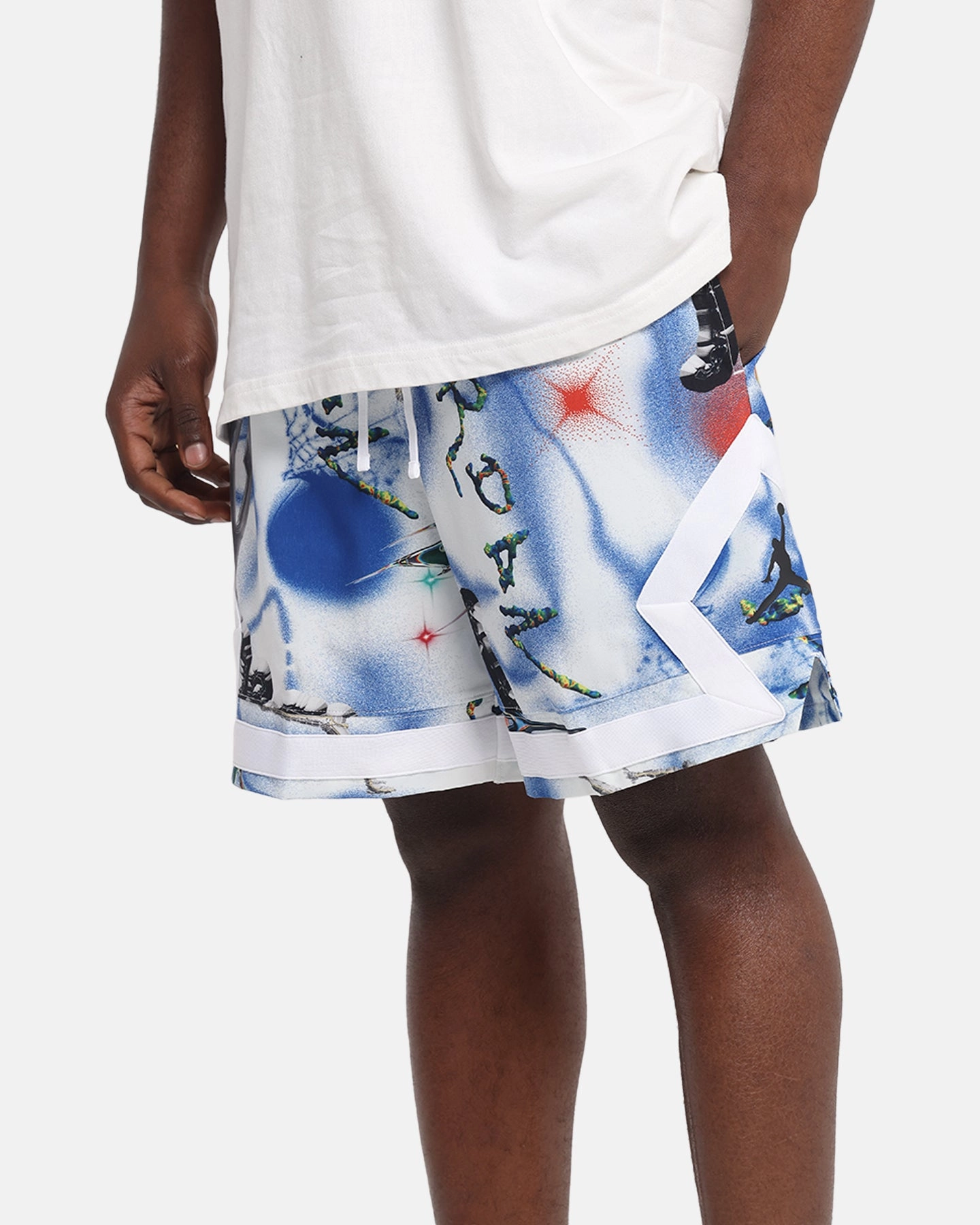 Jordan Jumpman Dri-FIT Sport Diamond Shorts White/Black Blazer