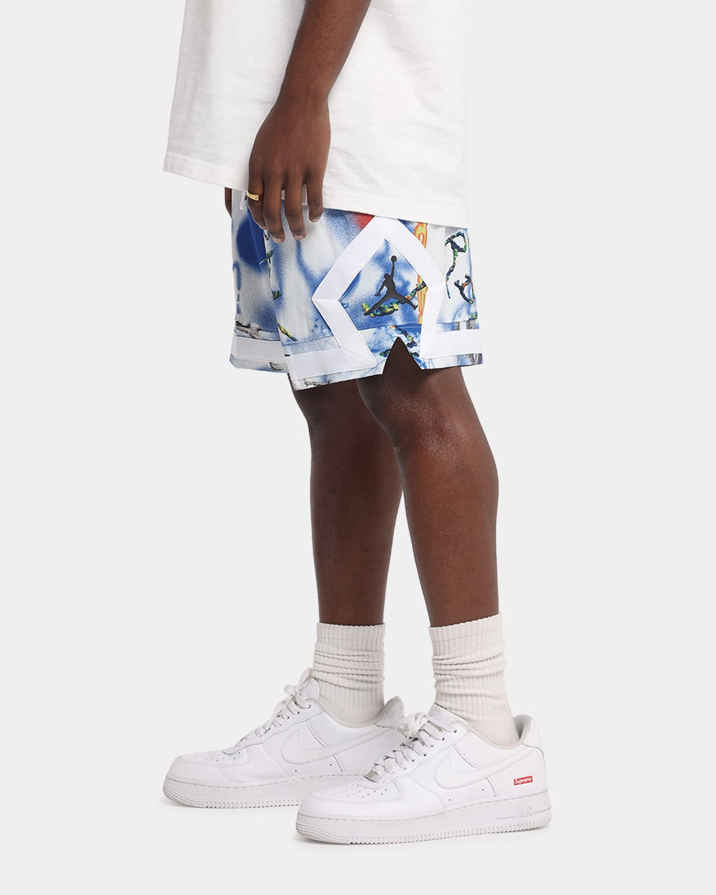 Jordan Jumpman Dri-FIT Sport Diamond Shorts White/Black Weekend Wear formal alternative