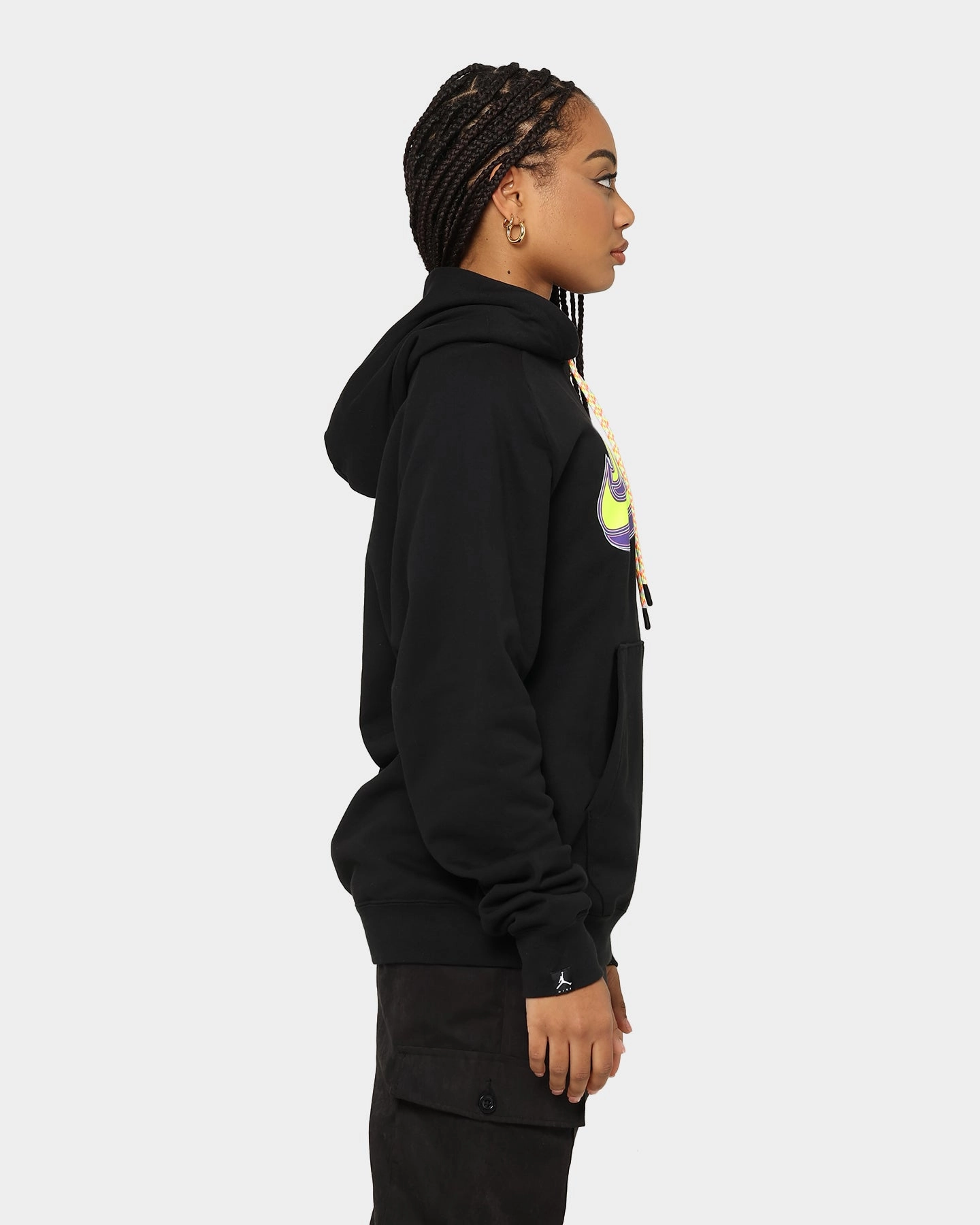 Jordan Jumpman Fleece Pullover Hoodie Black GloveFriendly Cuff Design