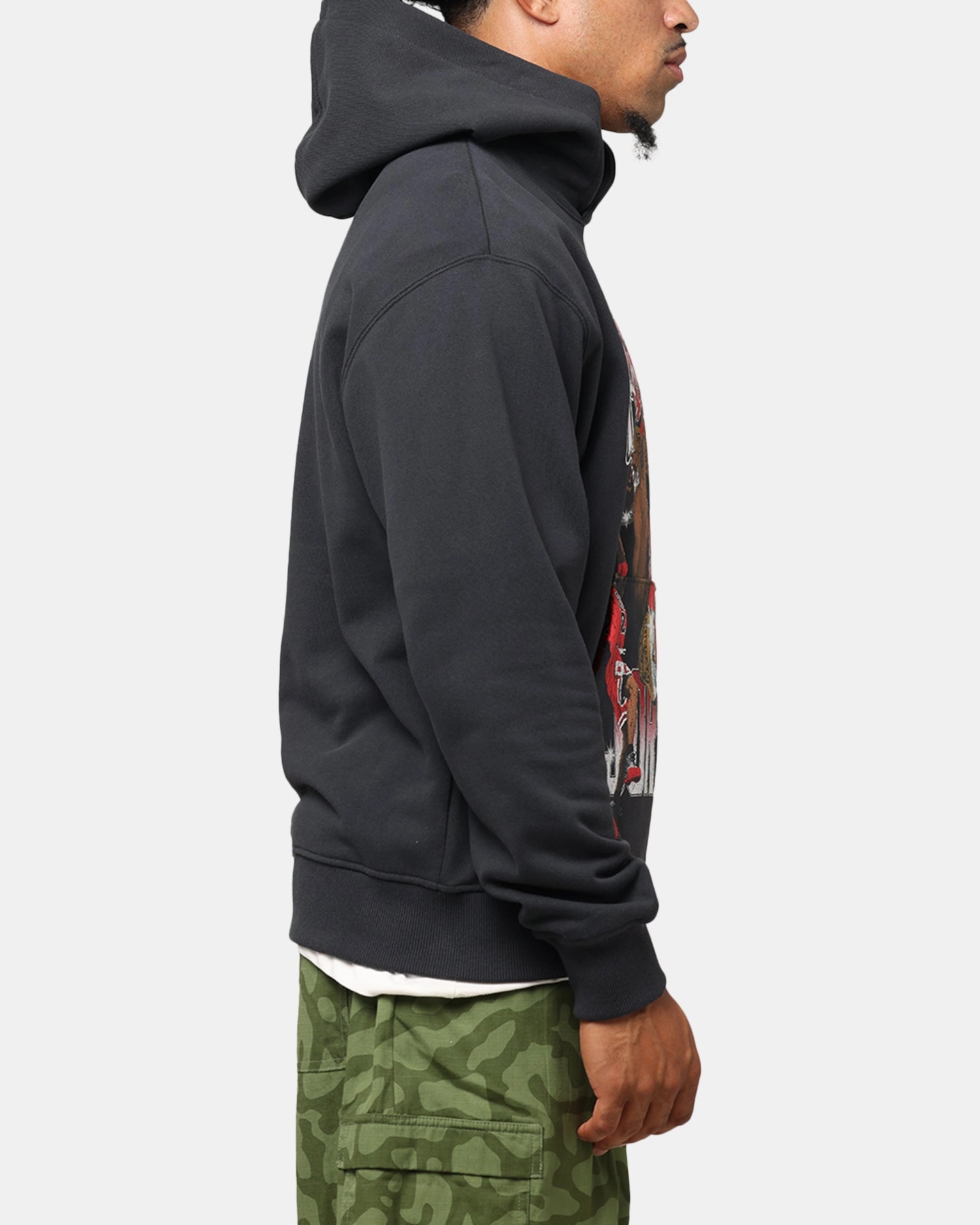 Jordan Jumpman Flight Graphic Fleece Pullover Hoodie Off Noir Athletic Fit short sleeves