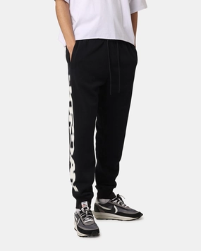 Jordan Jumpman MVP Fleece Pants Black/Iron Grey Quick Dry Fabric Frayed hem