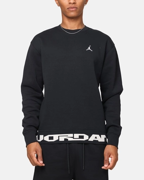 Jordan Jumpman MVP Graphic Fleece Crewneck Sweatshirt Black/Sail Circular Knit Technology Stylish Comfort
