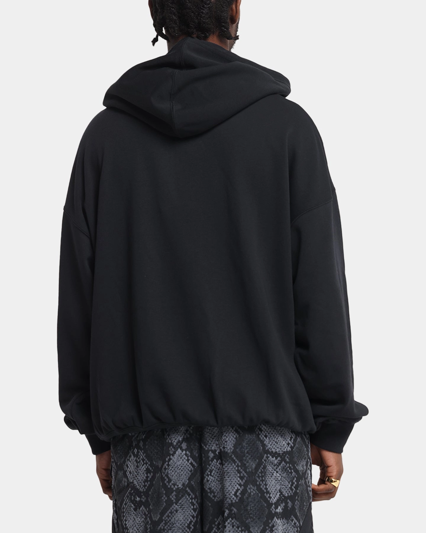 Jordan Jumpman MVP Oversized French Terry Pullover Hoodie Black/Grey Breathable mesh lining