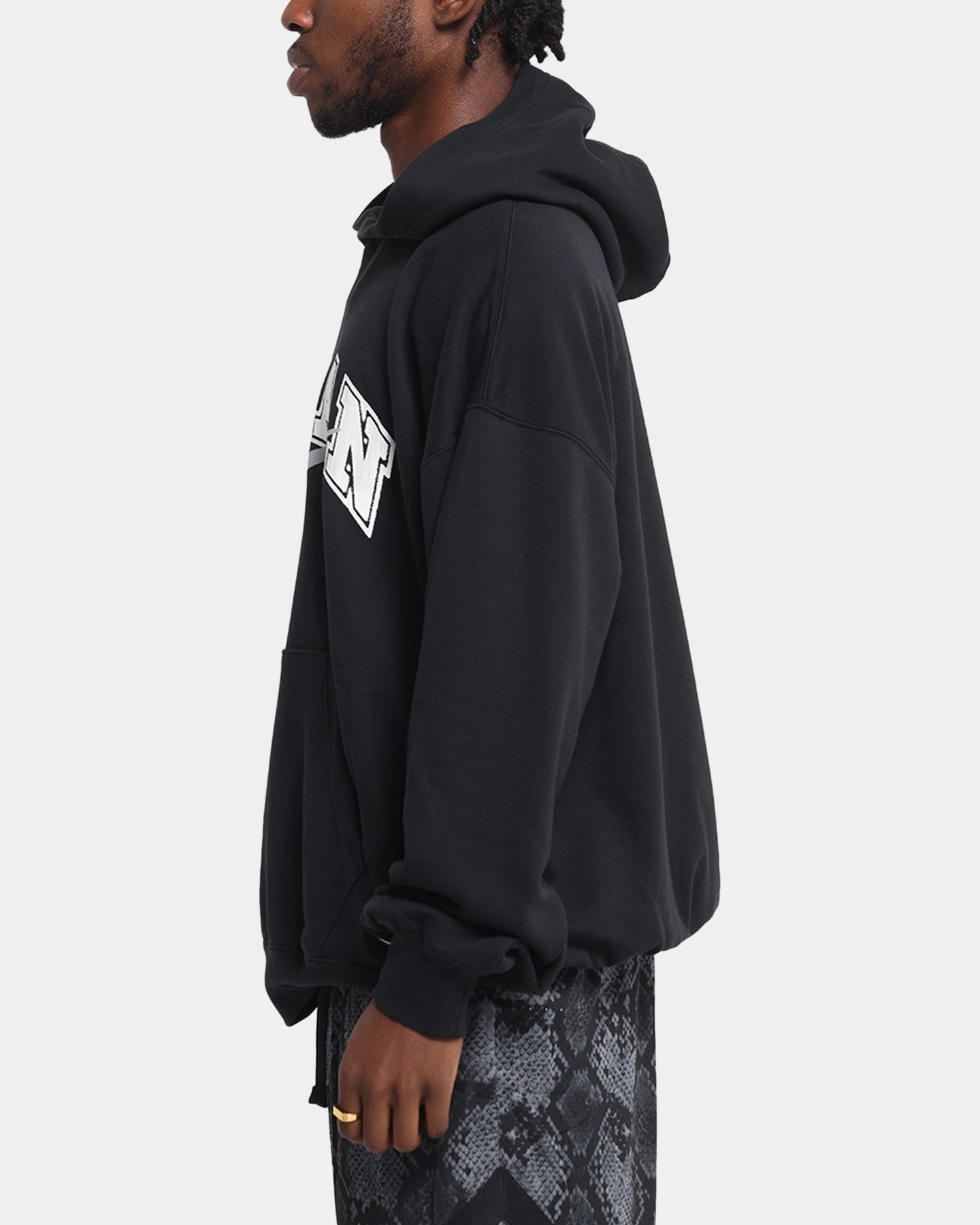 Fashion Day Windproof Layer Jordan Jumpman MVP Oversized French Terry Pullover Hoodie Black/Grey
