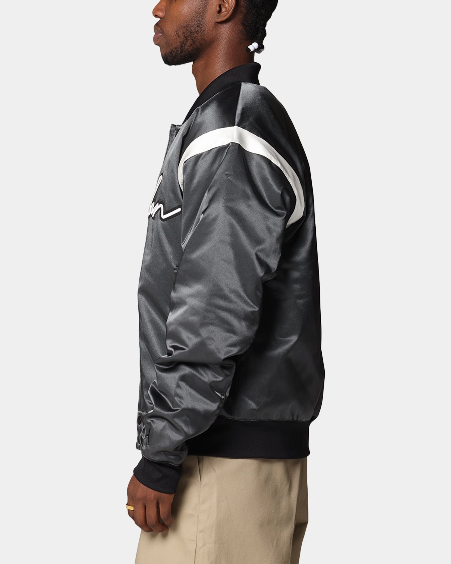 Jordan Jumpman MVP Varsity Jacket Off Noir/Sail suitable for promotional activities