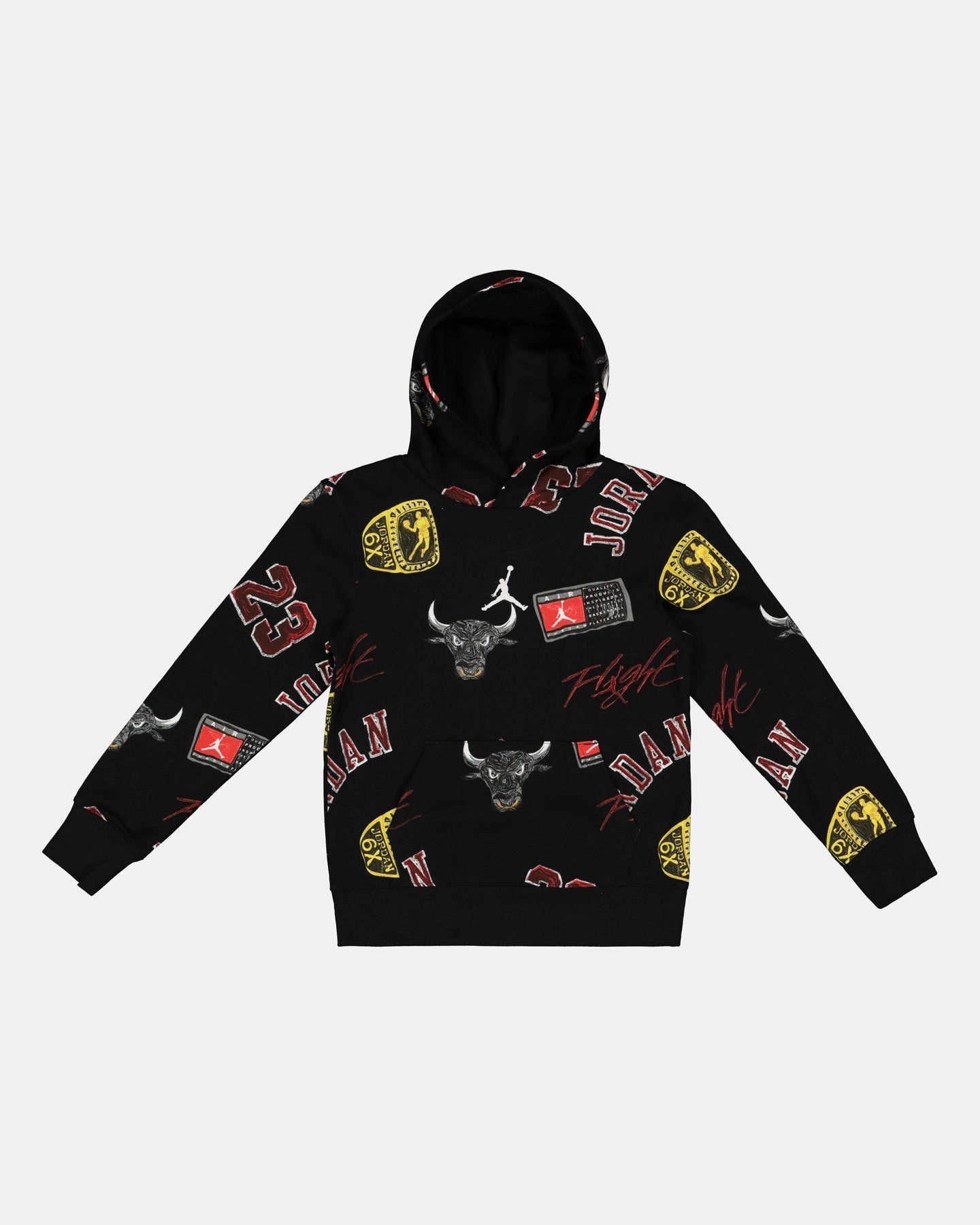 Jordan Kids' Essentials AOP Pullover Hoodie Black FoldableDesign Office Style