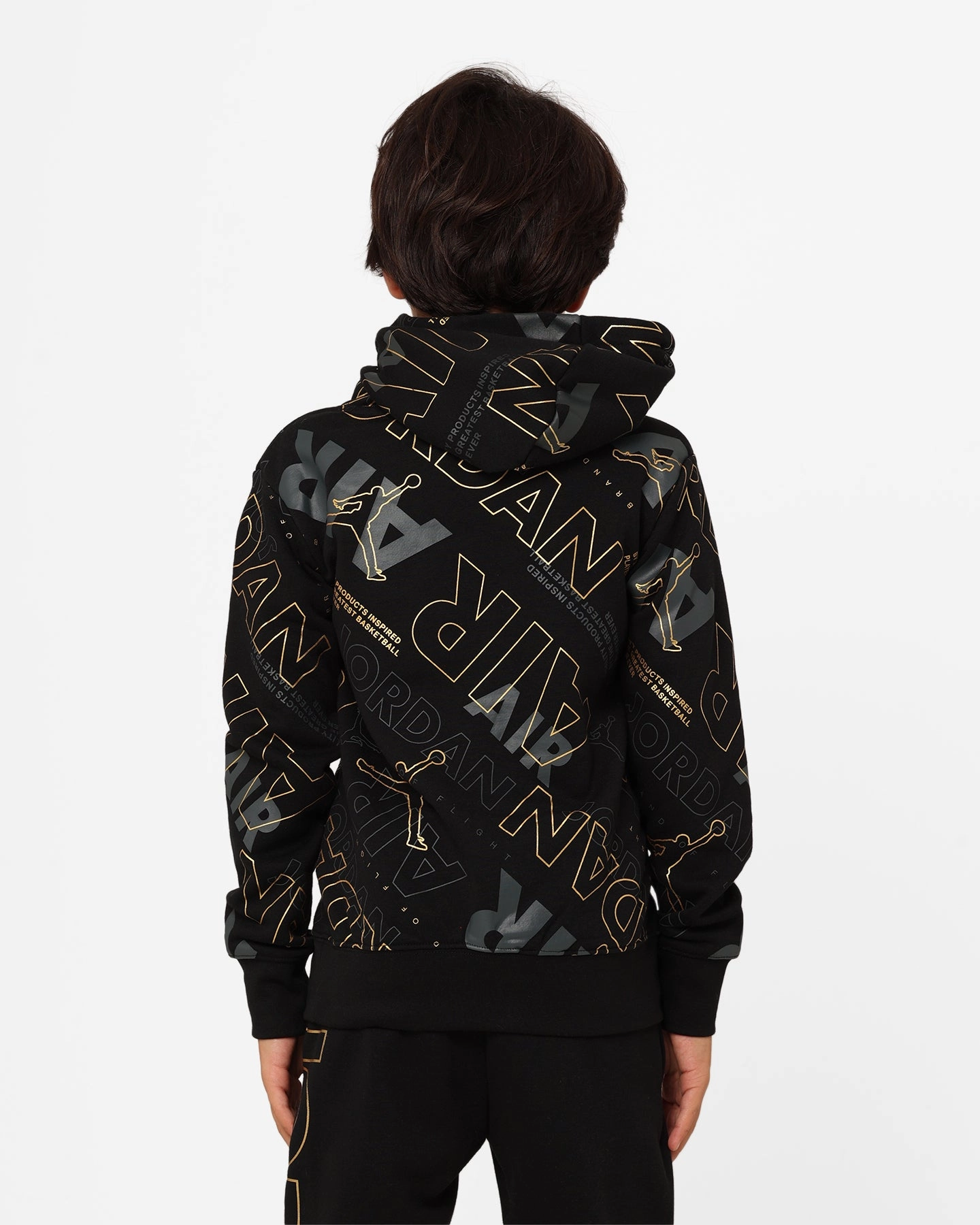 Sophisticated Jordan Kids' Holiday Shine Air Pullover Hoodie Black