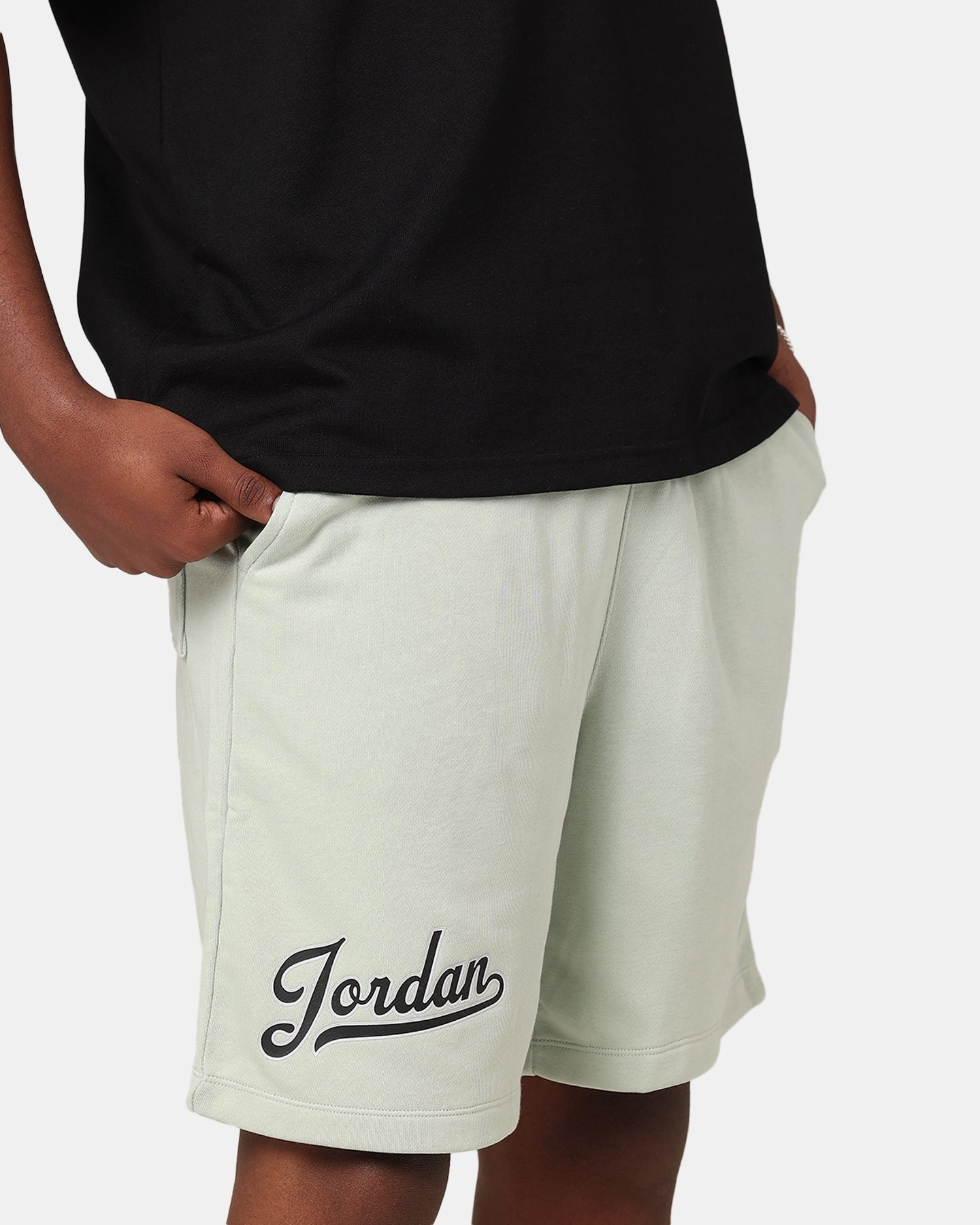 Easy Movement semi-formal look Jordan MVP Flight Fleece Short Seafoam/Black