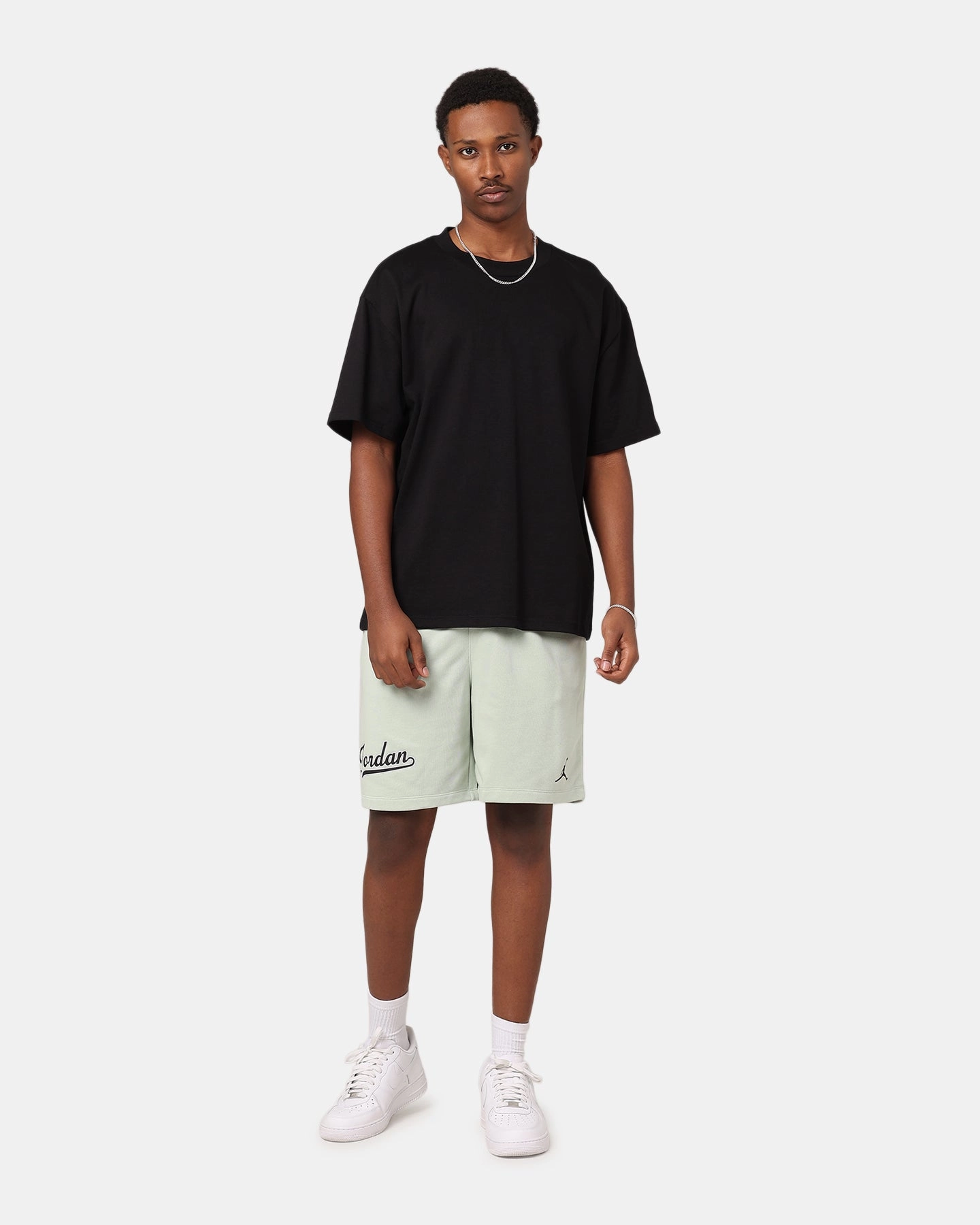 Jordan MVP Flight Fleece Short Seafoam/Black Unique Pattern Minimalist Look