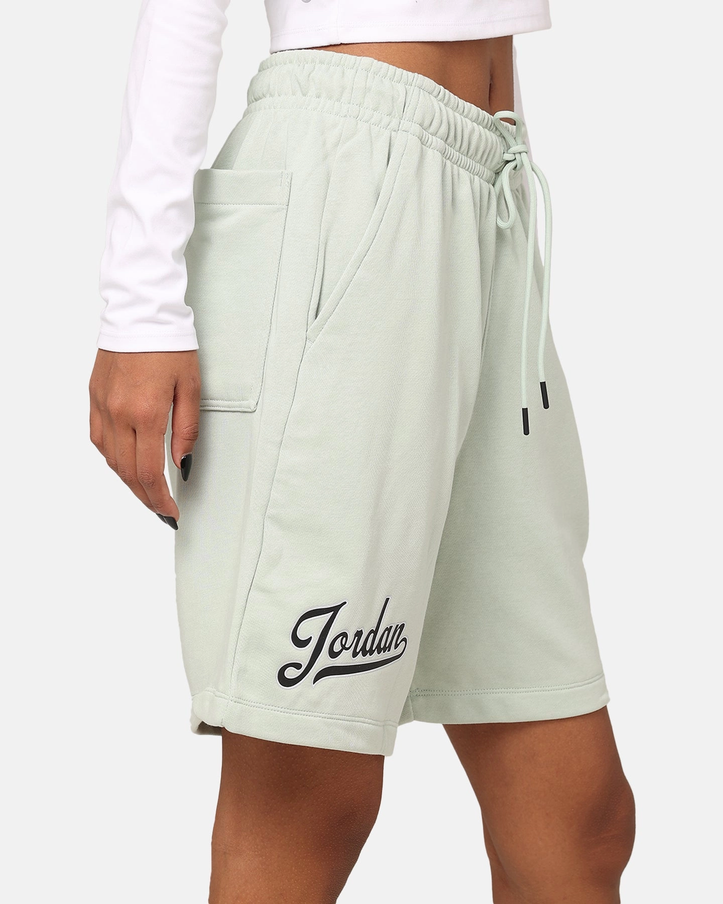 Jordan MVP Flight Fleece Short Seafoam/Black Quick Dry Material Effortless Style