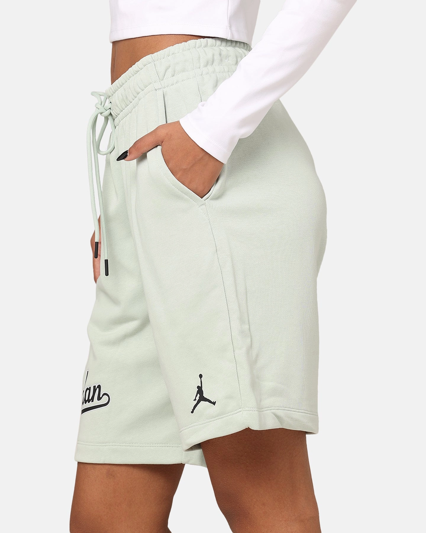 Fit Design Comfortable Waistband Jordan MVP Flight Fleece Short Seafoam/Black