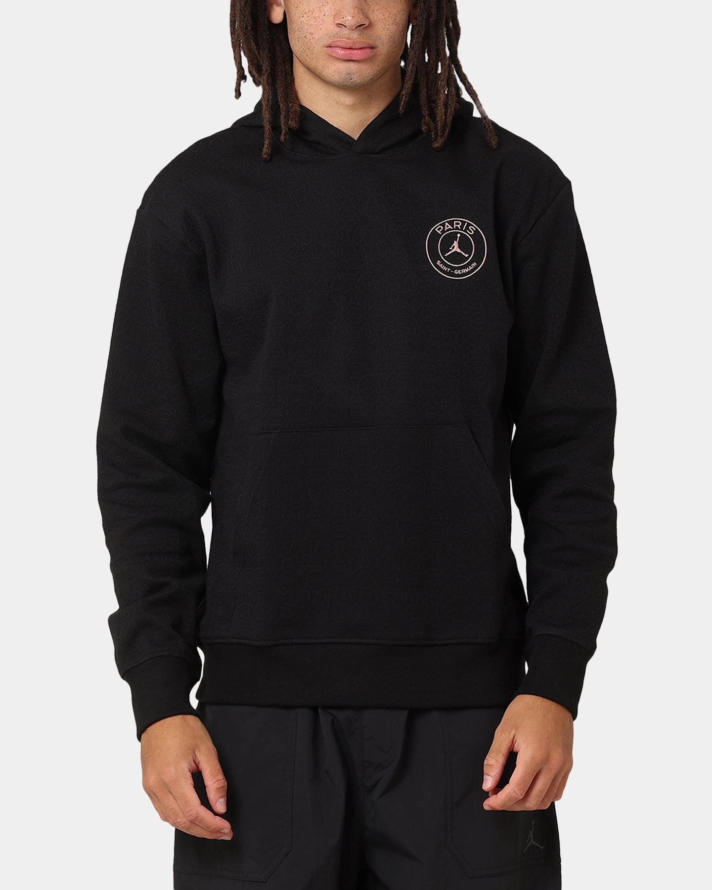 Jordan Paris Saint-Germain Fleece Pullover Hoodie Off Noir/Black Camping Trip picnic - goers